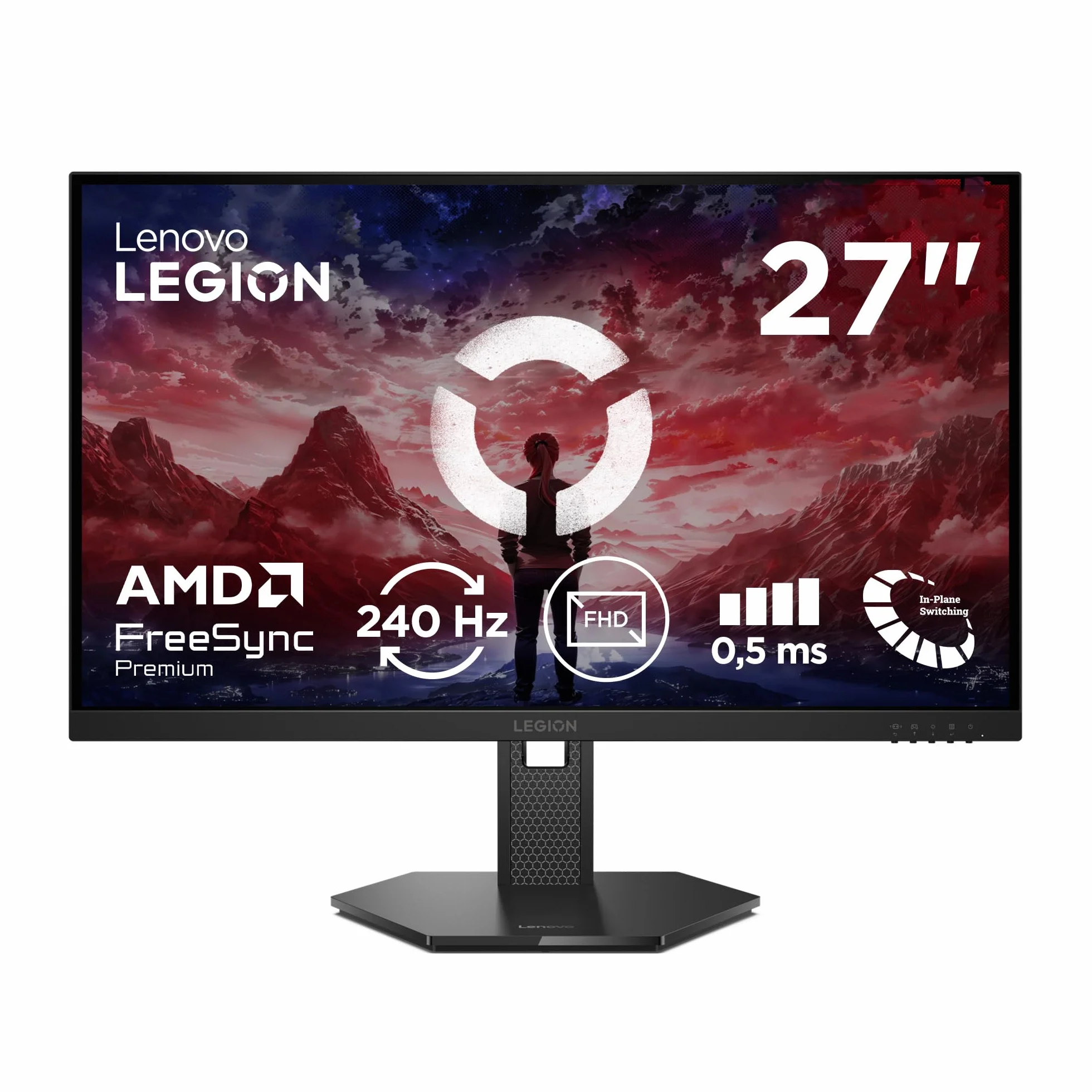 Lenovo Legion 27-10 Écran Gaming 27'' FHD IPS 240Hz 0.5ms 2X HDMI 2.1 DP 1.4 AMD FreeSync Premium Noir