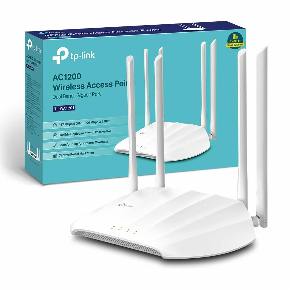 TP-Link TL-WA1801 Point d'Accès WiFi 6 AX1800Mbps, Port Gigabit, PoE Passif, WPA3, Bi-Bande
