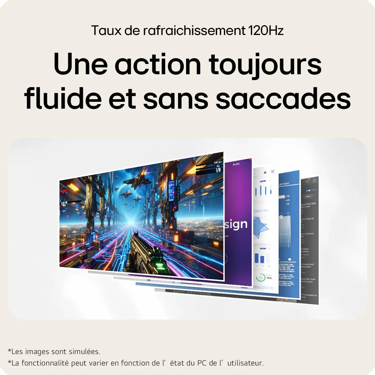 LG Ultrafine 27U411A-B Écran PC 27" IPS FHD 1920x1080 120Hz HDR10 DCI-P3 99%