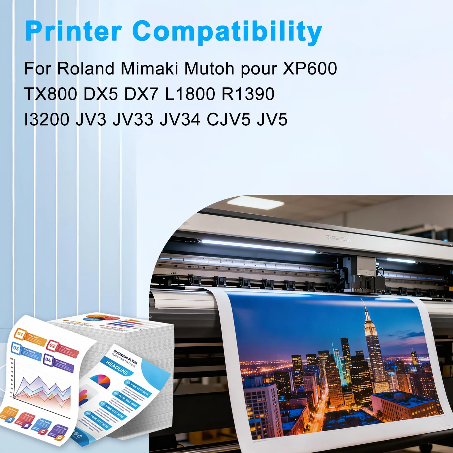 Solution de Nettoyage pour Encre Eco Solvent 500 ml Compatible Epson I1600 I3200 DX4 DX5 DX6 DX7 DX11 XP600 4720 TX800 Tête d'impression