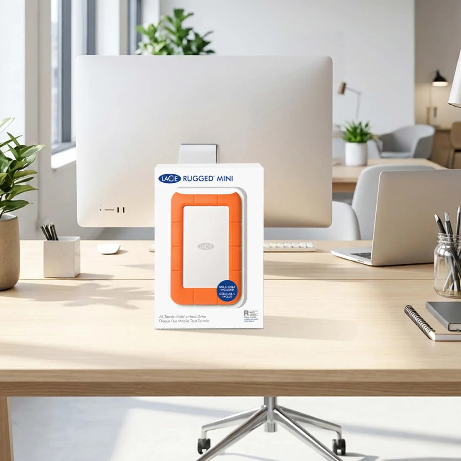 LaCie Rugged Mini 1To Portable 2.5" Disque Dur Externe pour PC Mac iPad iPhone