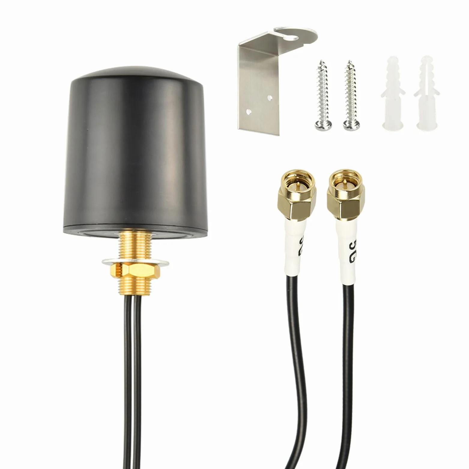 MIMO 5G Antenne LTE d'extérieur 600-6000 MHz 4G 5G LTE Antenne Omnidirectionnelle Externe 5 dBi Double Fiche SMA 5M Câble Coaxial BMR100 pour Routeur 4G/5G