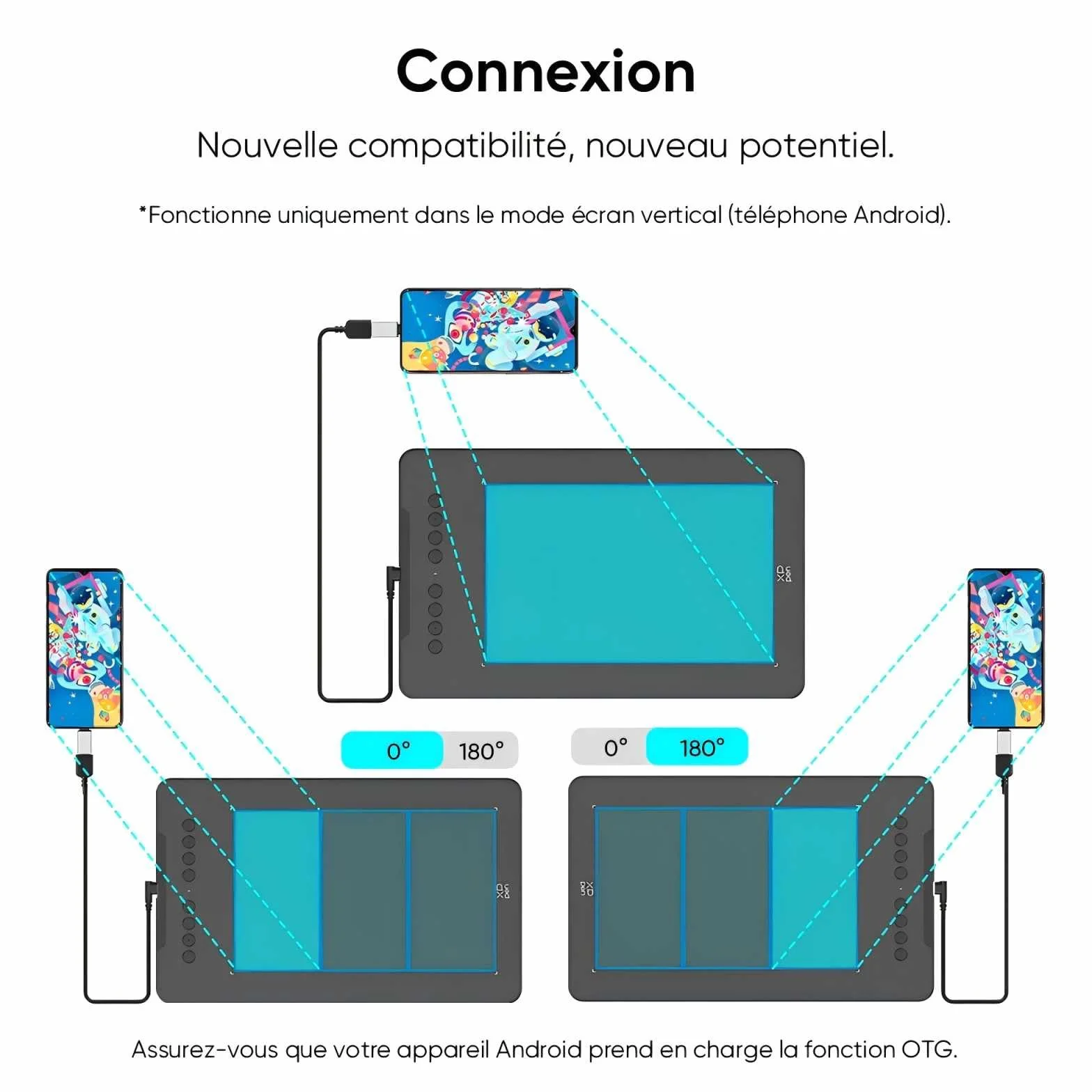XPPen Deco 01v3 Tablette Graphique 10 Pouces 16384 Niveaux de Pression 8 Raccourcis Personalisables