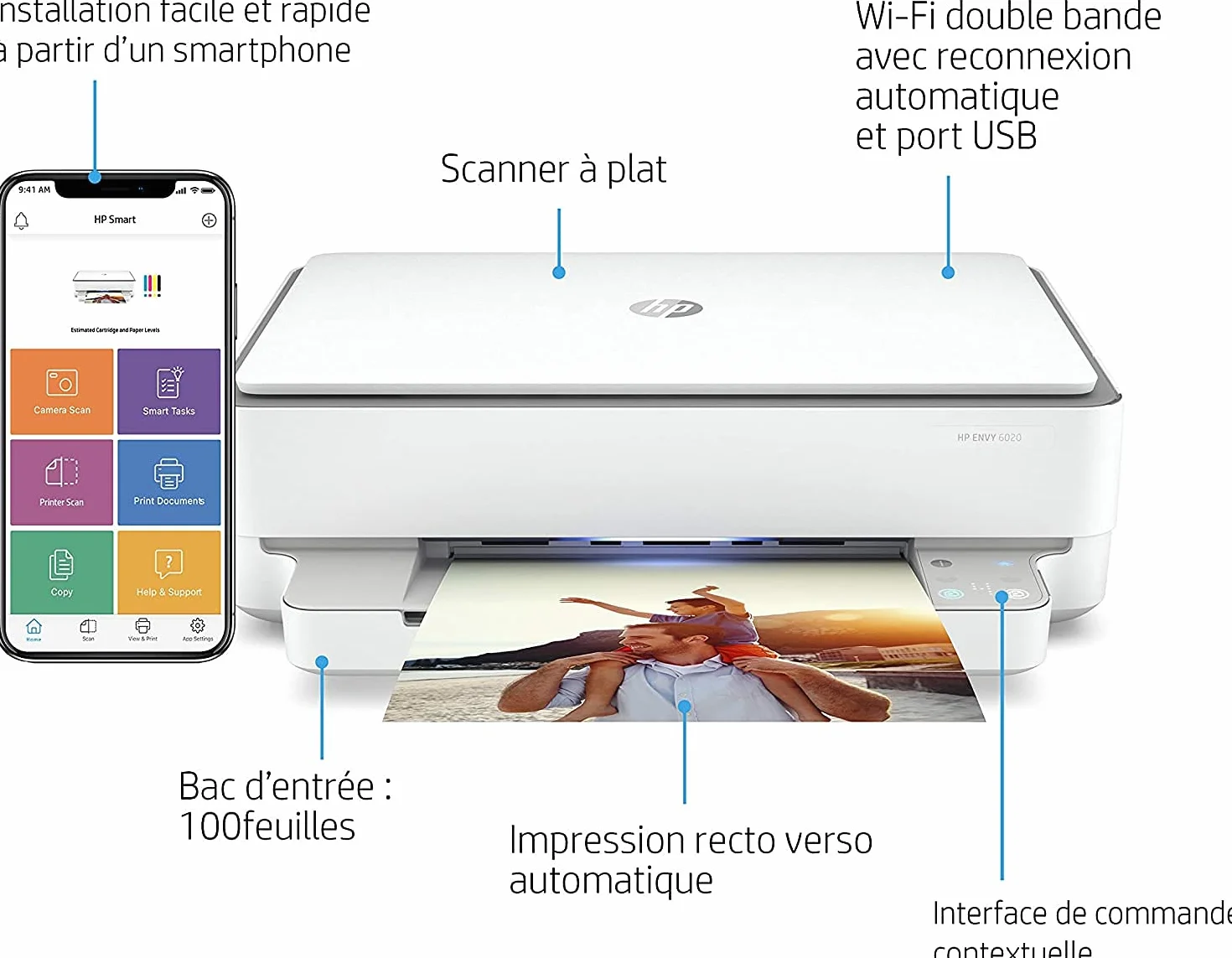 HP ENVY 6020 Imprimante Multifonction WLAN Airprint