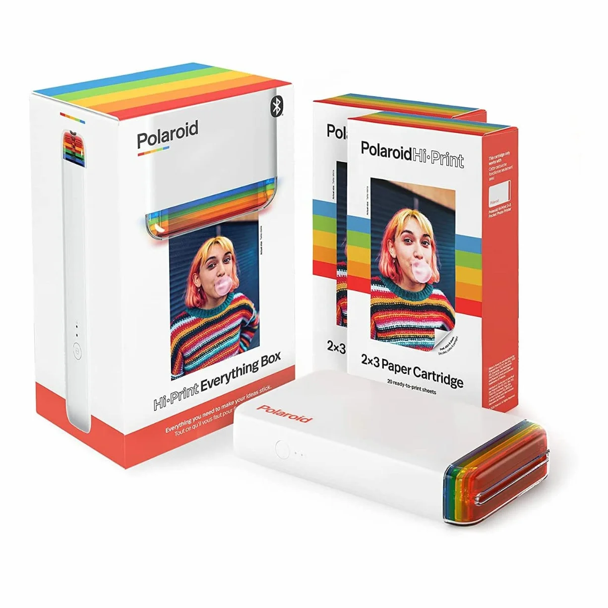 Coffret imprimante portable Polaroid Hi-Print Blanc 40 feuilles