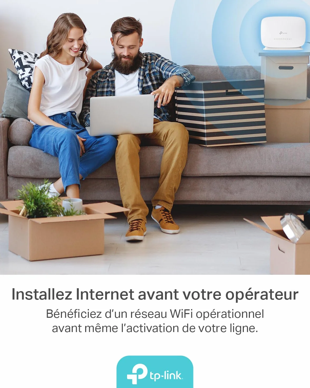 TP-Link TL-MR105 Routeur 4G LTE 300 MB/s 1 Port LAN/WAN 1 Port LAN Carte SIM 32 Appareils