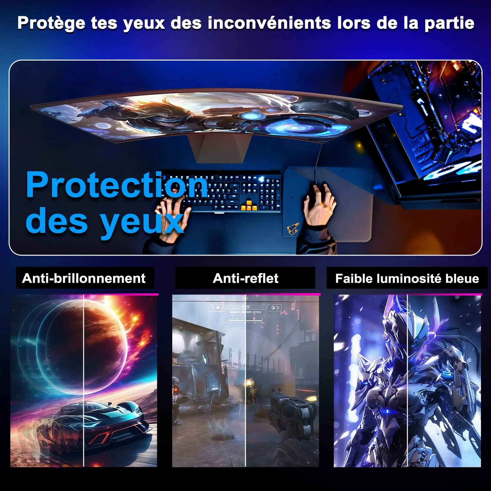 Minifire Ecran PC Gamer Incurvé 24 Pouces 160Hz FHD 1920x1080 1ms MPRT 110% sRGB 1500R Pied en métal Adaptive Sync VESA 100x100mm Inclinaison réglable HDMI2.0 DP1.4