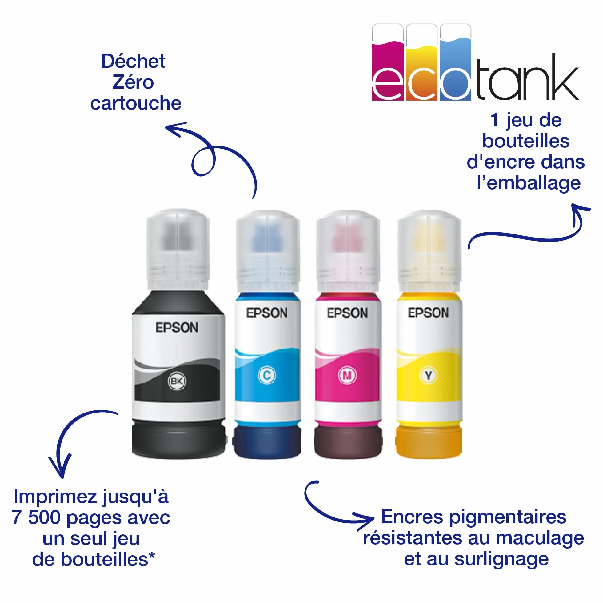 Epson EcoTank ET-16600 Imprimante A3+ Wi-Fi Fax Réservoirs d'encre