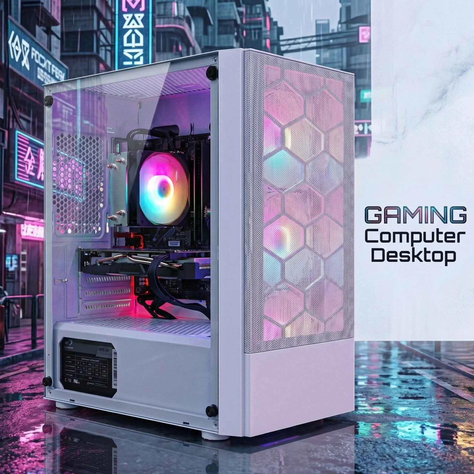 PC Ordinateur de Bureau Ryzen 5 3400G 16Go DDR4 RAM 512Go SSD WiFi6 BT 5.0 Windows 11 Pro