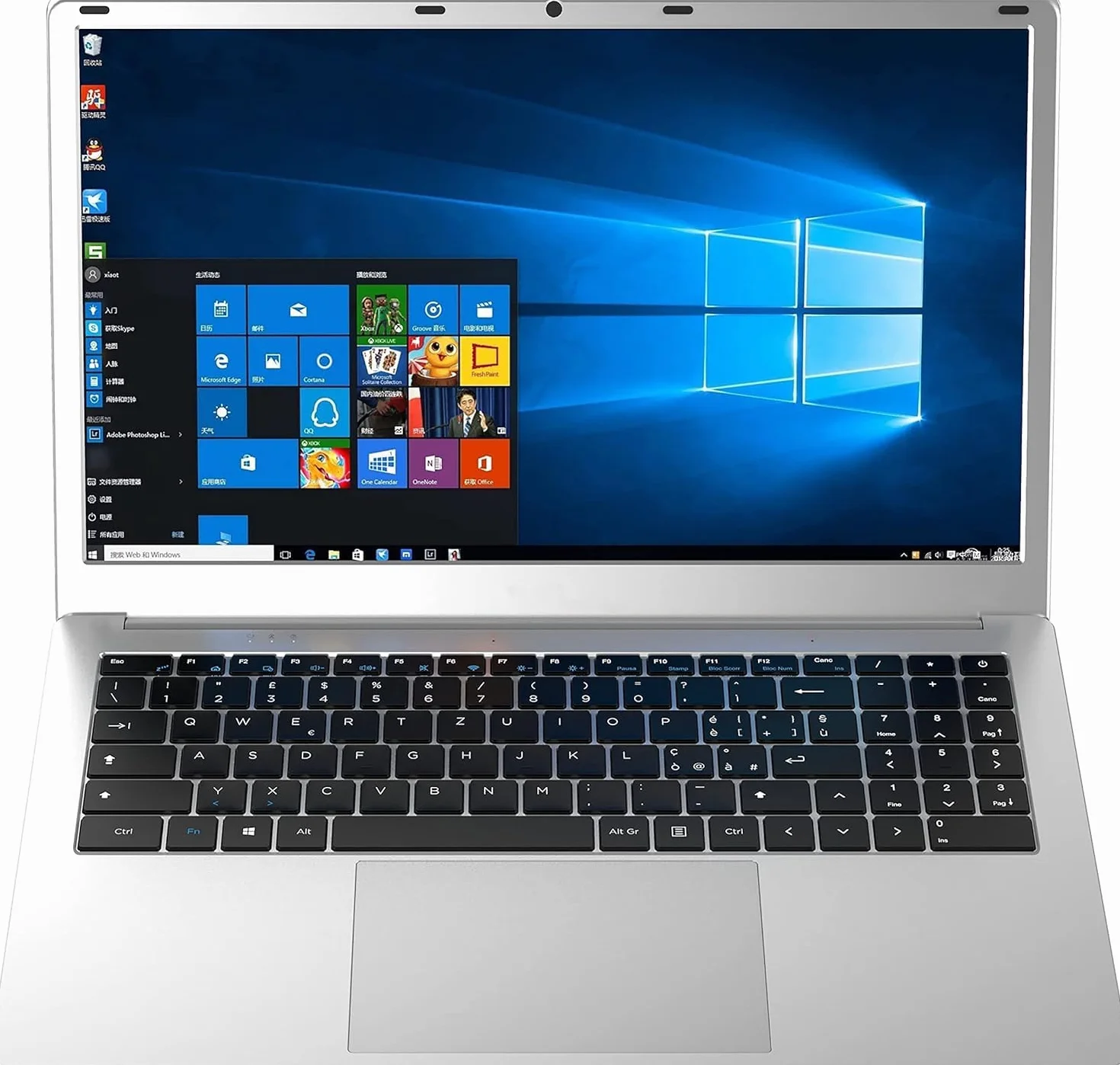 Ordinateur Portable 15.6" FullHD N3450 8Go RAM 256Go SSD Windows 11 Pro Clavier AZERTY Français
