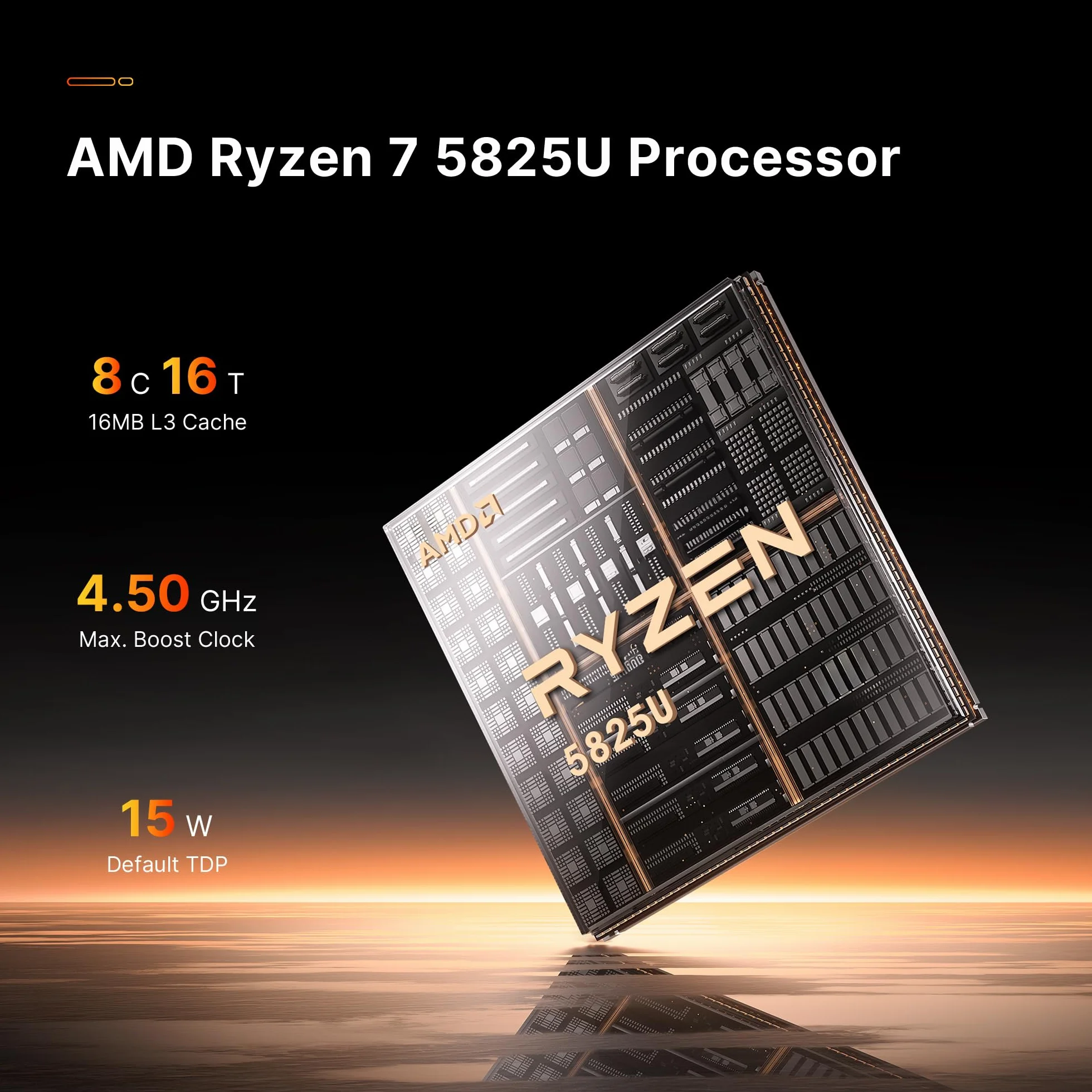 BOSGAME P4 Plus Dual 2.5G LAN Mini PC de jeu, AMD Ryzen 7 5825U, Windows 11 Pro, 16 Go DDR4, 512 Go SSD PCIe 3.0