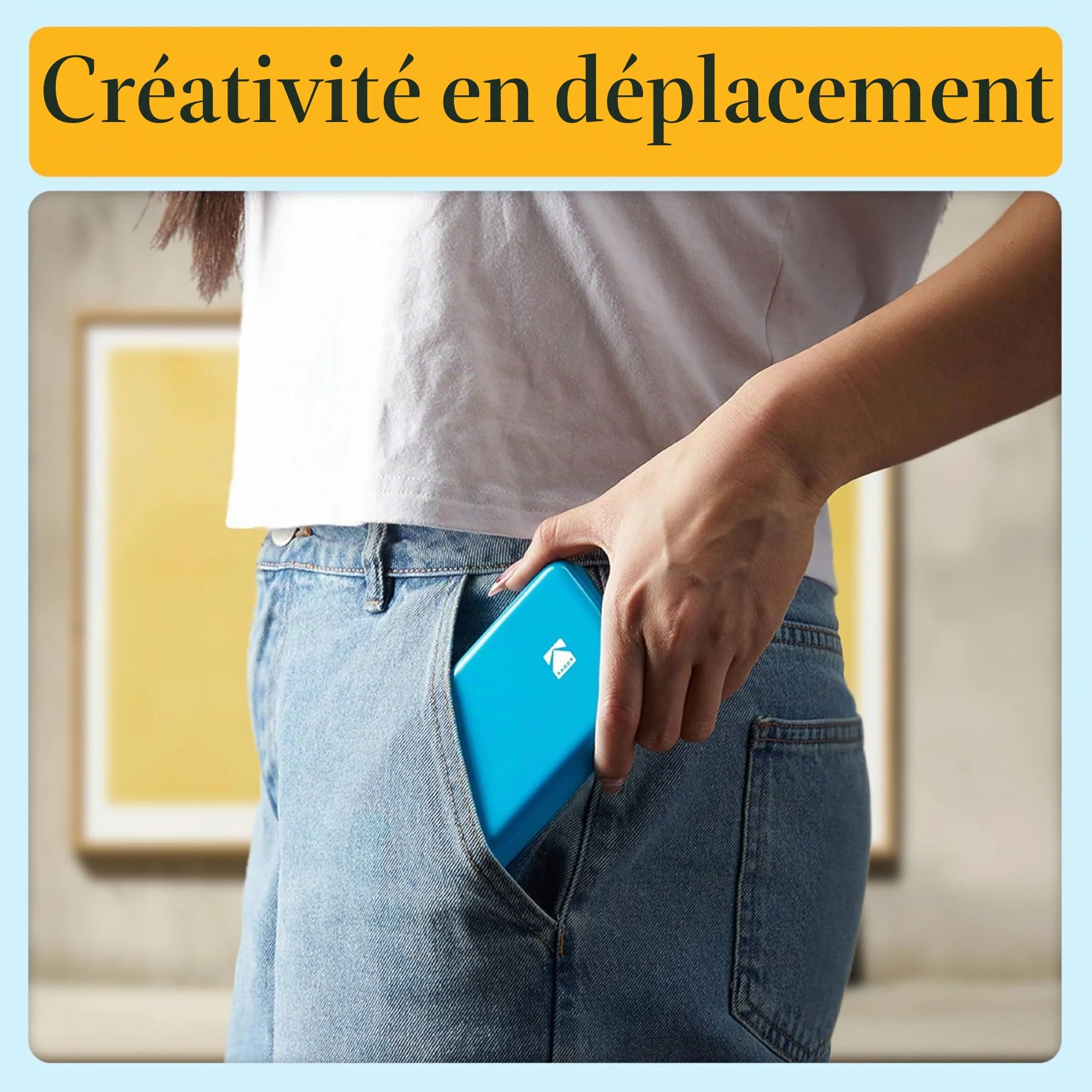 KODAK Step Imprimante photo mobile sans fil Zinc Bleu Pack cadeau 2x3