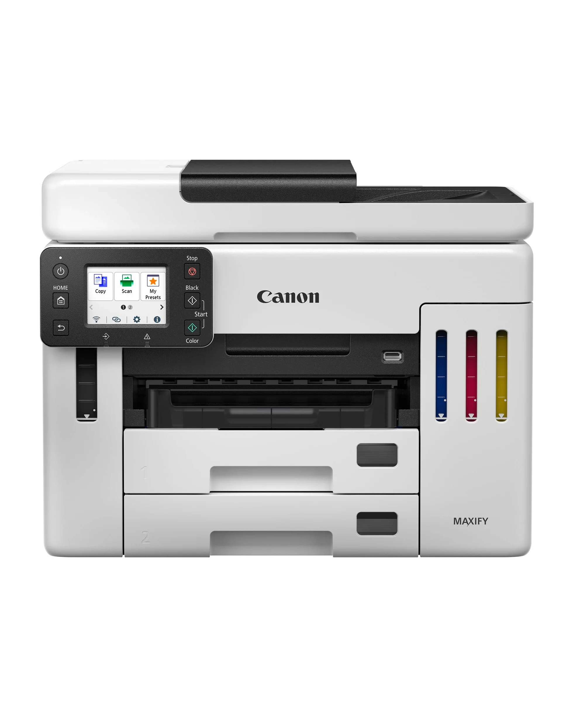 Canon MAXIFY GX7150 Imprimante de Bureau Compacte MegaTank Jet d'encre Couleur sans Fil Tout-en-Un Wi-Fi Ethernet USB