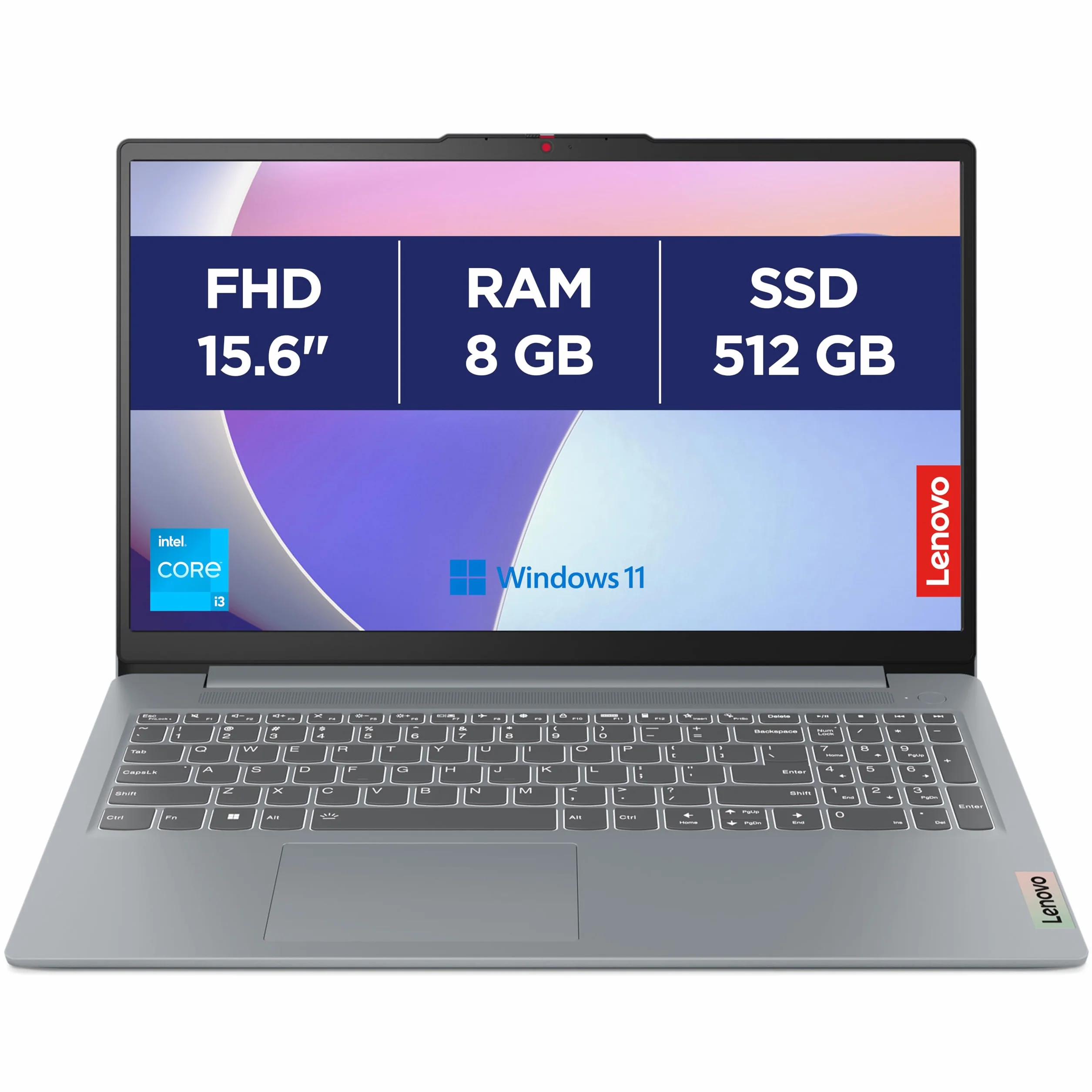 Lenovo IdeaPad Slim 3 15IRU8 Ordinateur Portable 15.6" FHD Intel Core i3-1315U RAM 8Go SSD 512Go Windows 11 Home Clavier AZERTY Français Gris