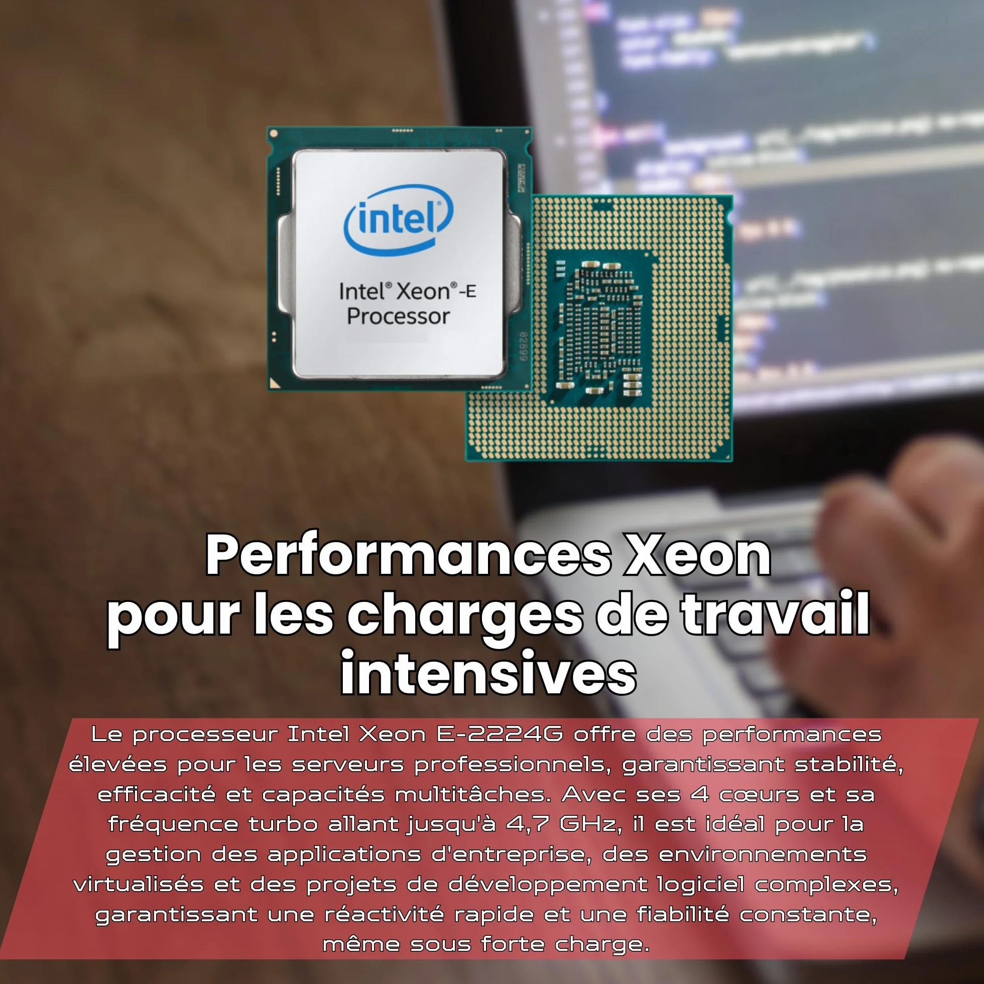 Lenovo ThinkSystem ST50 Serveur Intel Xeon E-2224G 16 Go ECC RAM SSD 2×1 To Win Server 2025 Standard Reconditionné