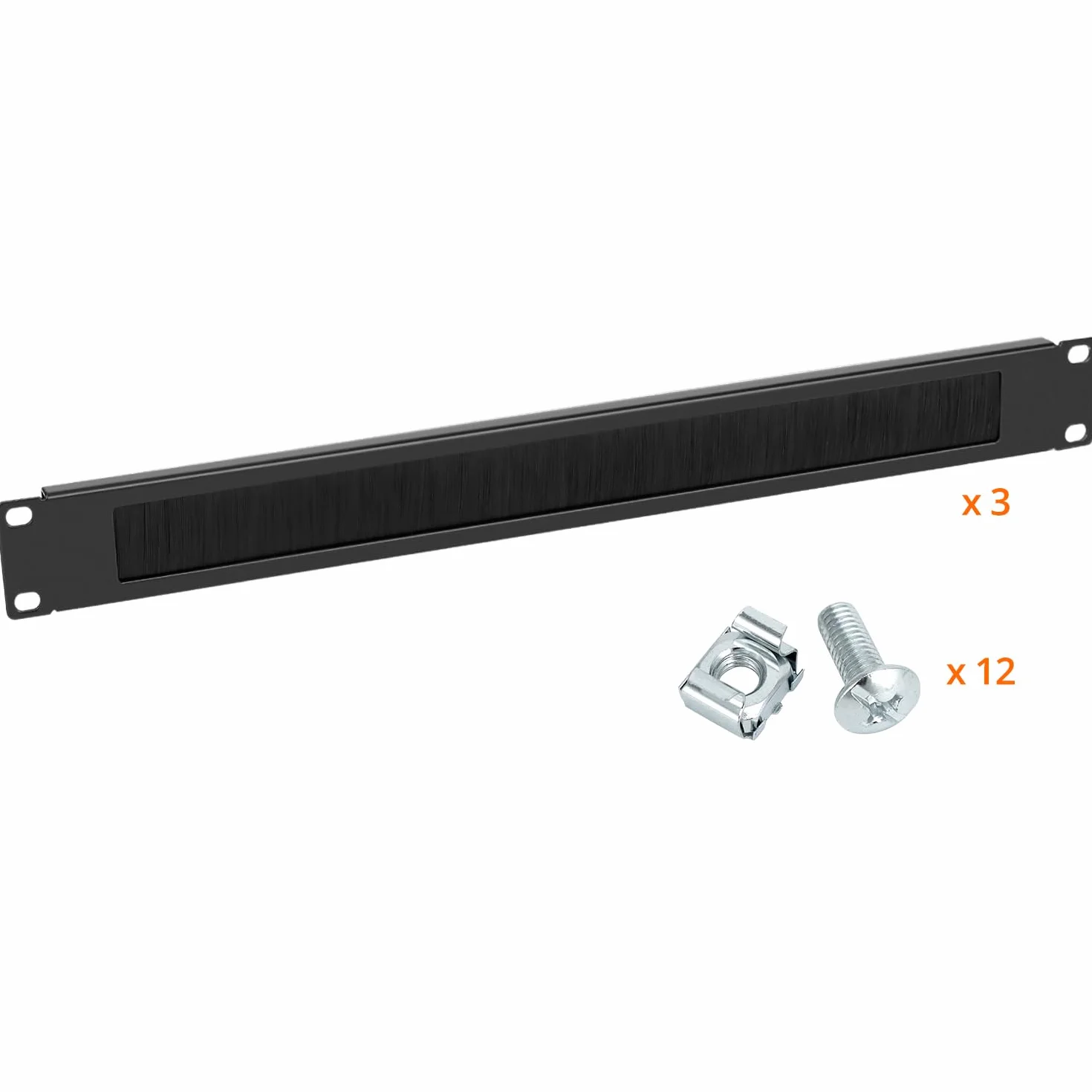 QWORK Entrée de câble Passe-câble avec Brosse pour Armoire Serveur 19"