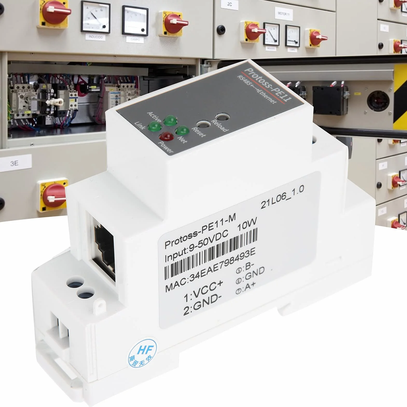 RS485 à WIFI serveur série montage sur Rail Ethernet Module réseau 9-50VDC 10W PE11-M Convertisseur