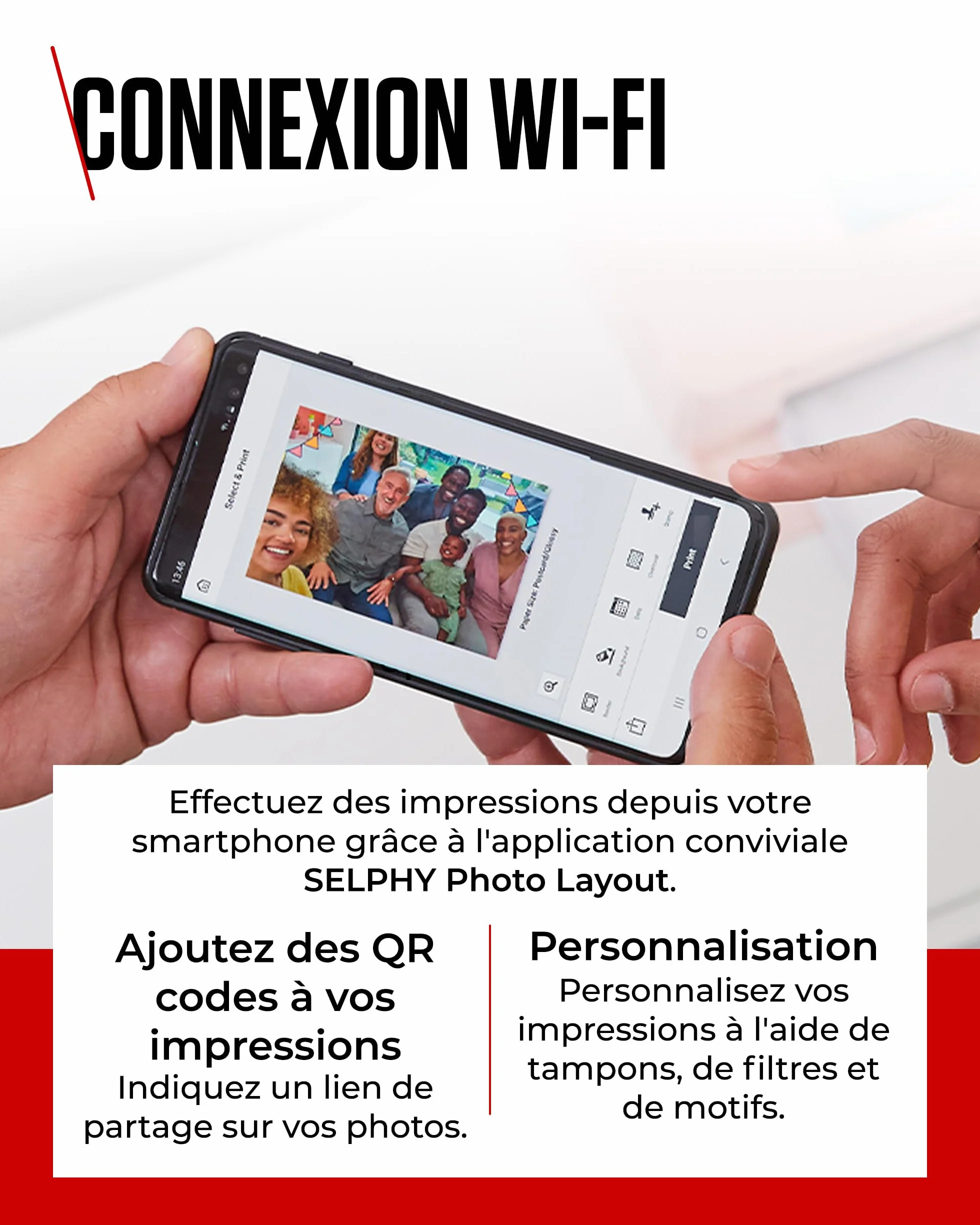 Canon SELPHY CP1500 Imprimante Photo Portable sans Fil USB-C Carte SD Blanc