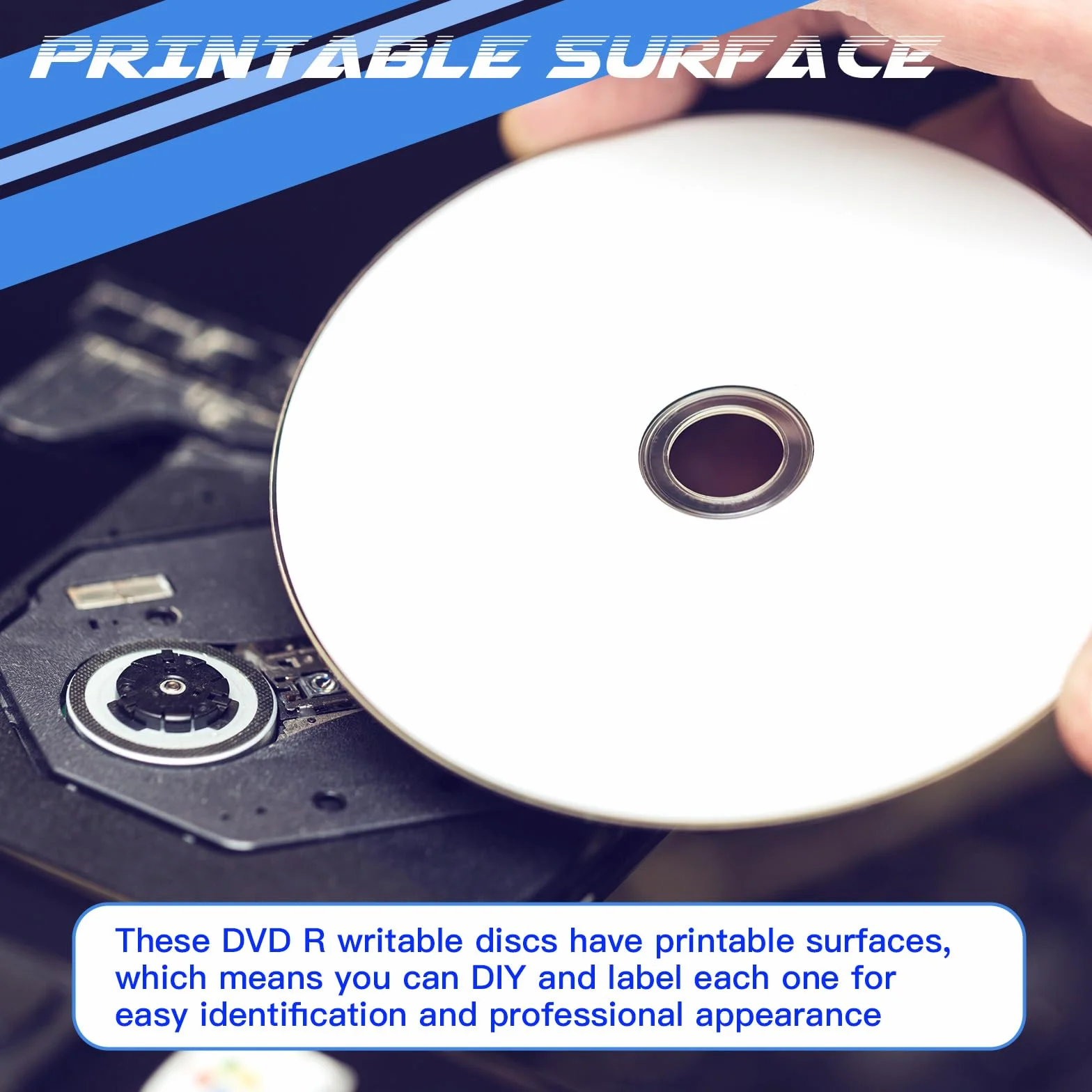 Copkim 50 disques DVD-R vierges 7,6 cm 1,4 Go imprimables