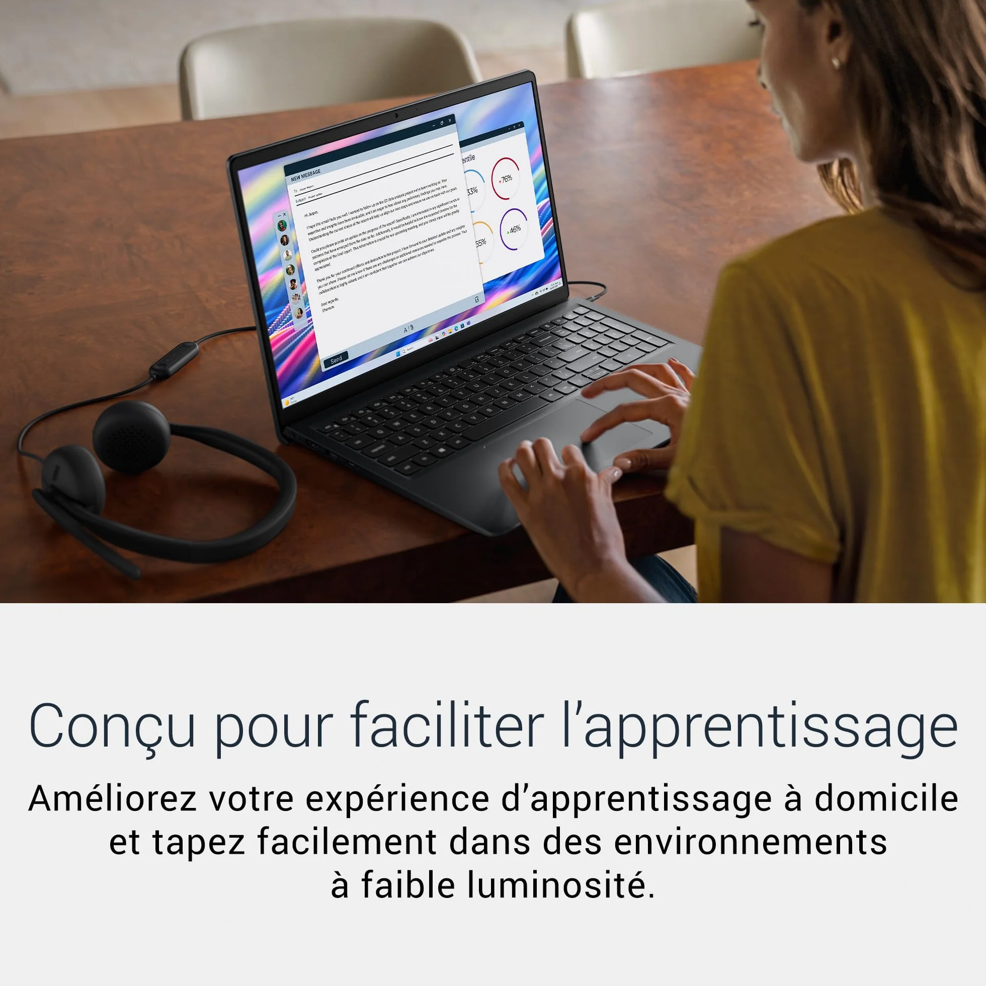 Dell Ordinateur Portable 15 15,6" FHD 120Hz Intel Core i7-1355U 16Go RAM 512Go SSD Windows 11 Home