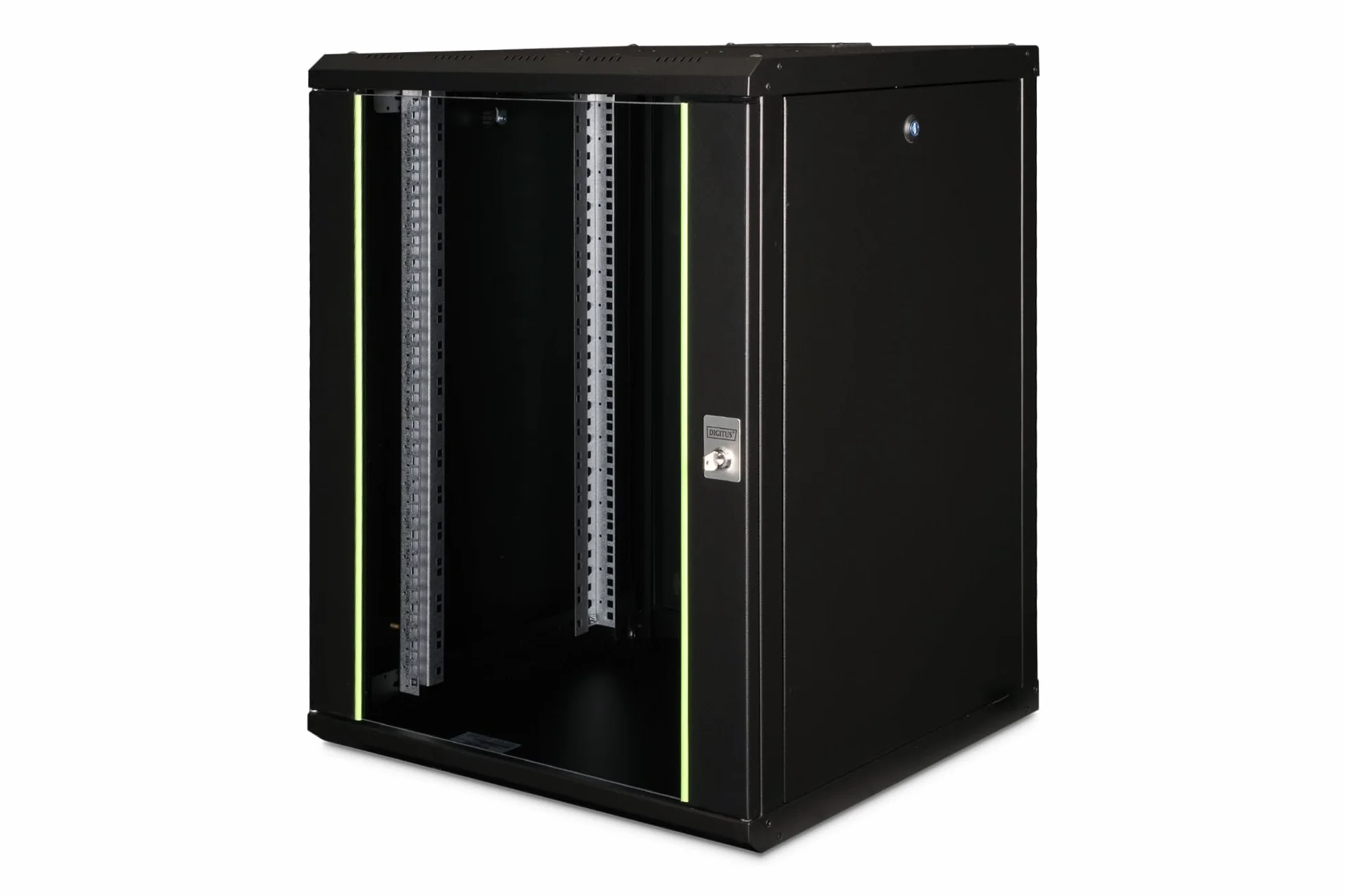 DIGITUS Armoire réseau rack 19 pouces 16U mural 600 mm 100 kg Unique noir