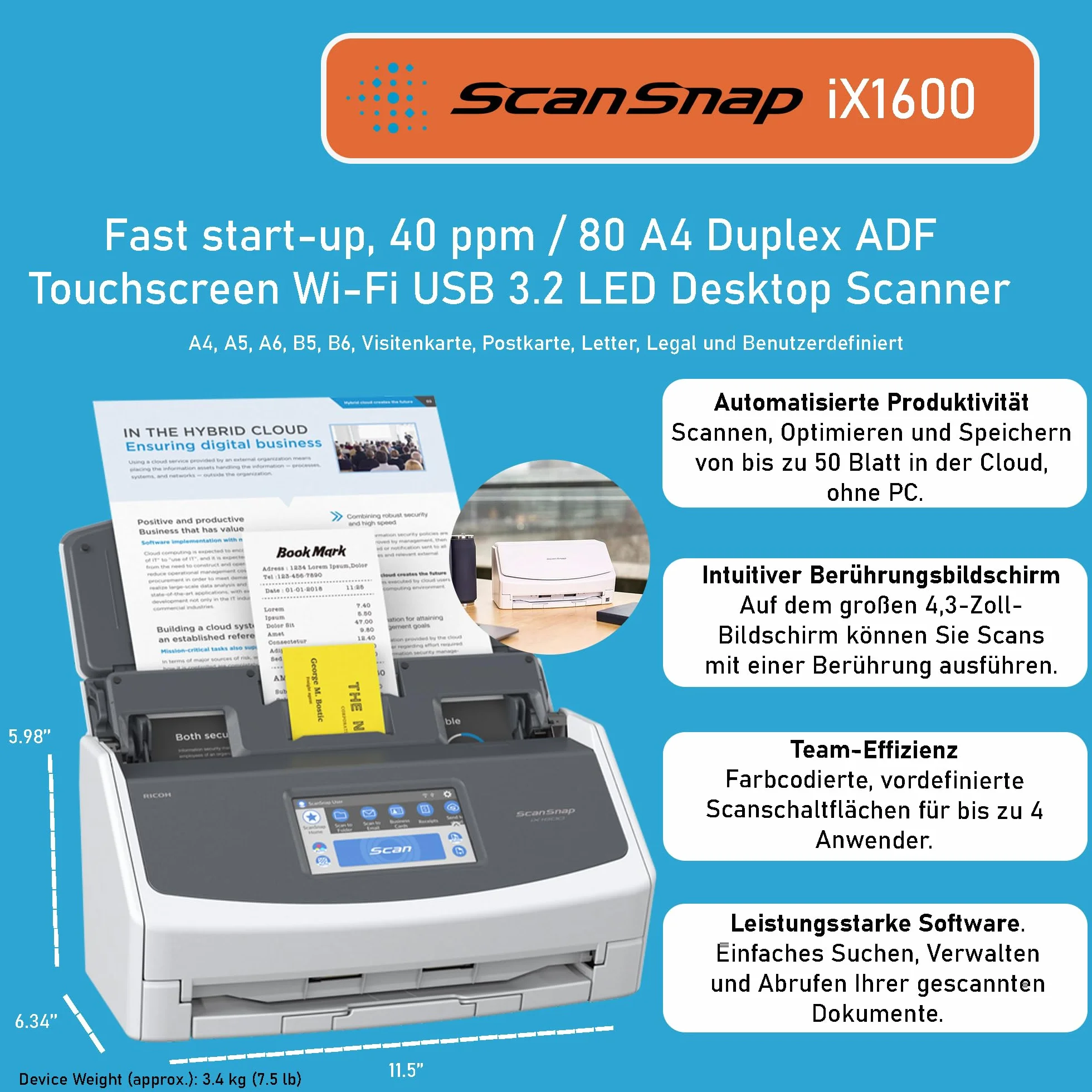 Fujitsu ScanSnap IX 1600