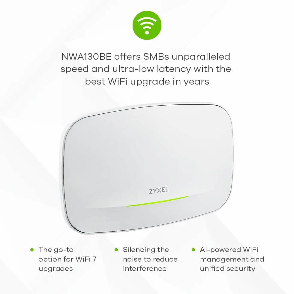 Zyxel NWA130BE BE11000 WiFi 7 Enterprise-Grade Triple-Radio Access Point