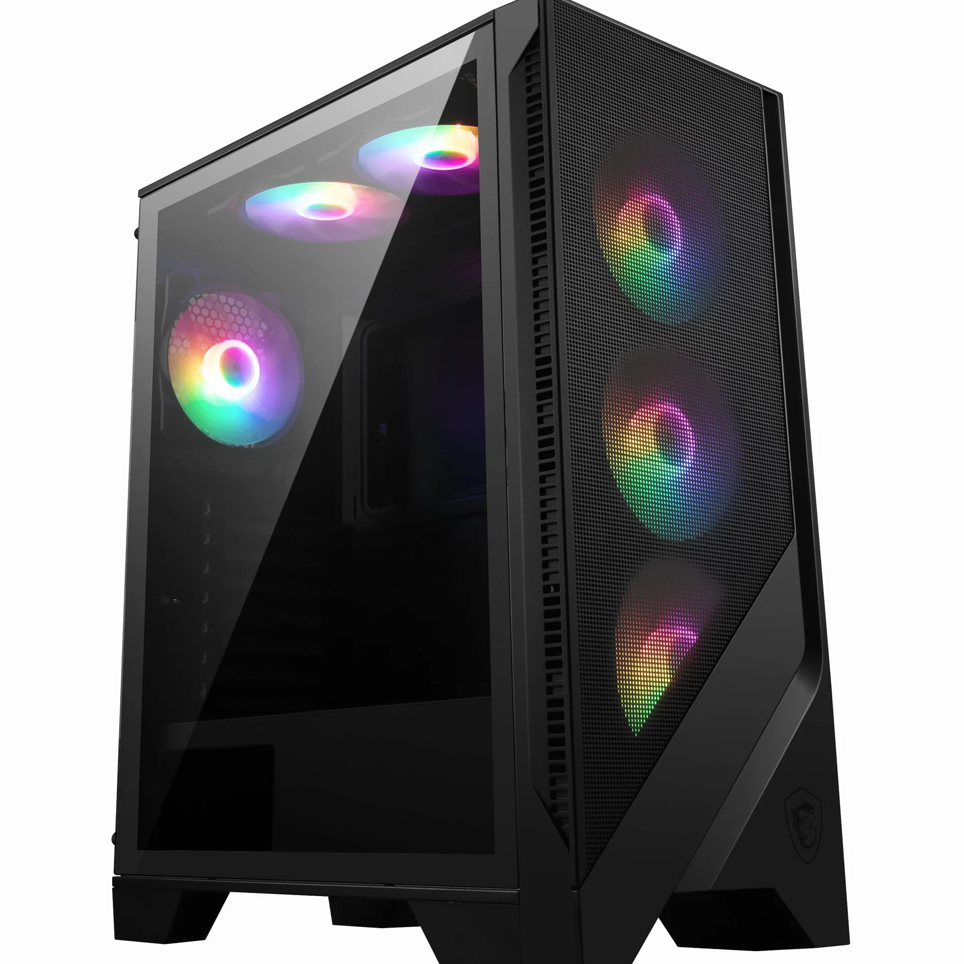 MSI MAG Forge 120A Boîtier PC Moyen Tour ATX, Micro-ATX, Mini-ITX, Verre Trempé, Façade Mesh, 6 Ventilateurs Auto-RGB 120mm