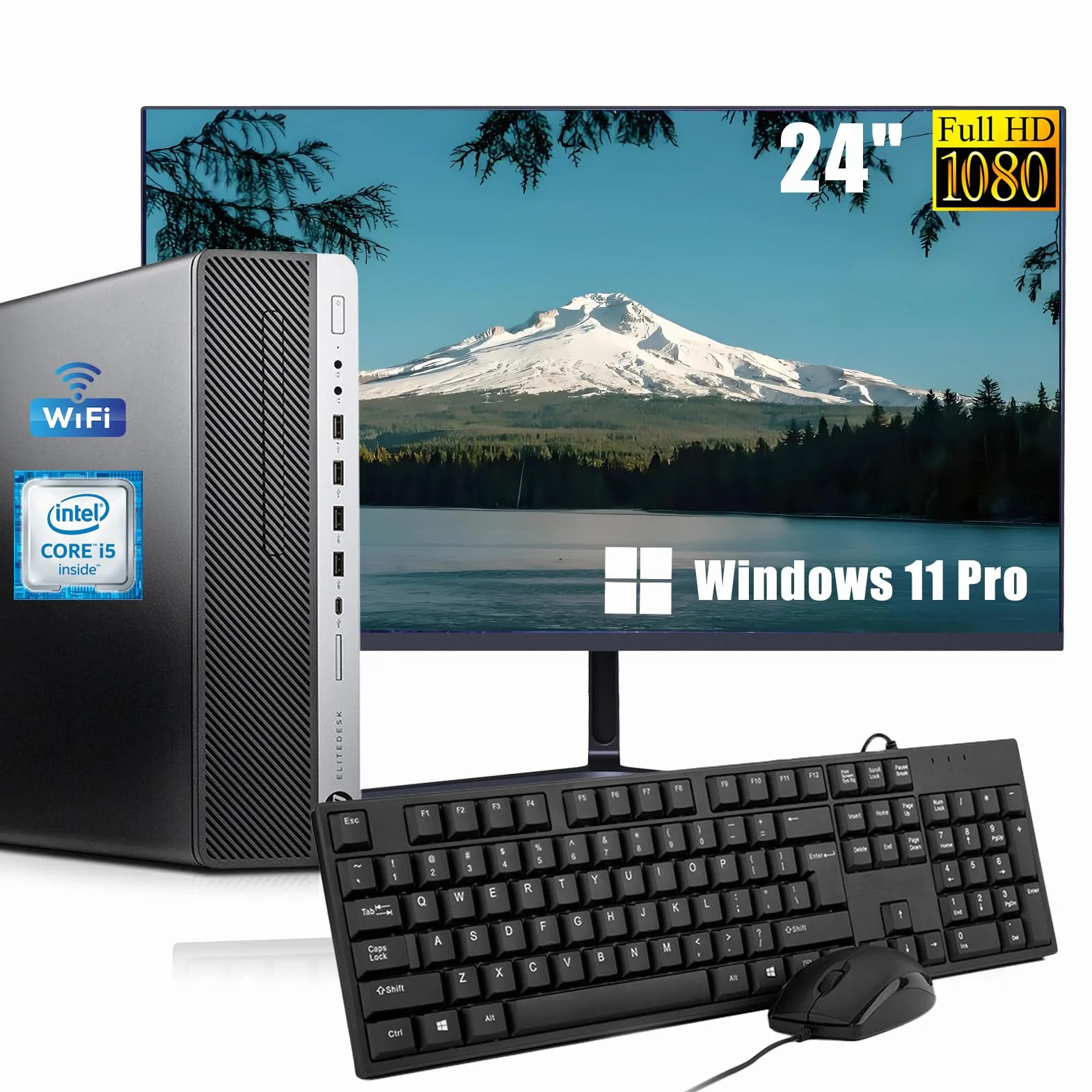 HP EliteDesk 800 G3 SFF Ordinateur de bureau Intel Core i5-6600 16 Go RAM SSD 256 Go WiFi Bluetooth Windows 11 Pro Reconditionné
