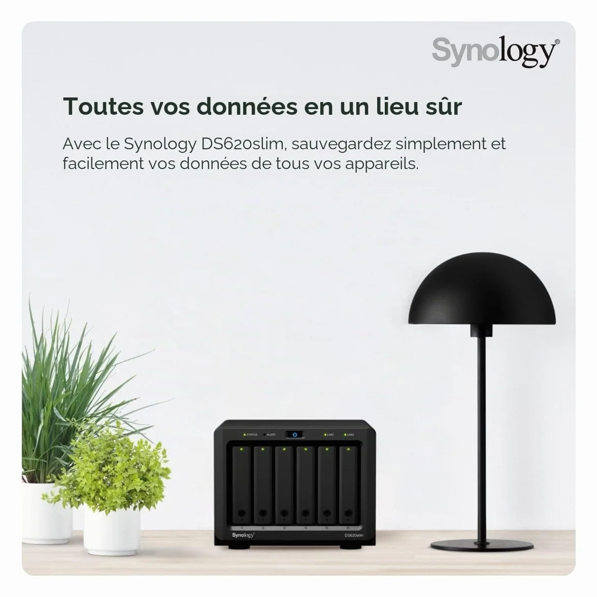 Synology DiskStation DS620SLIM NAS Serveur de Stockage Bureau Ethernet LAN Noir J3355