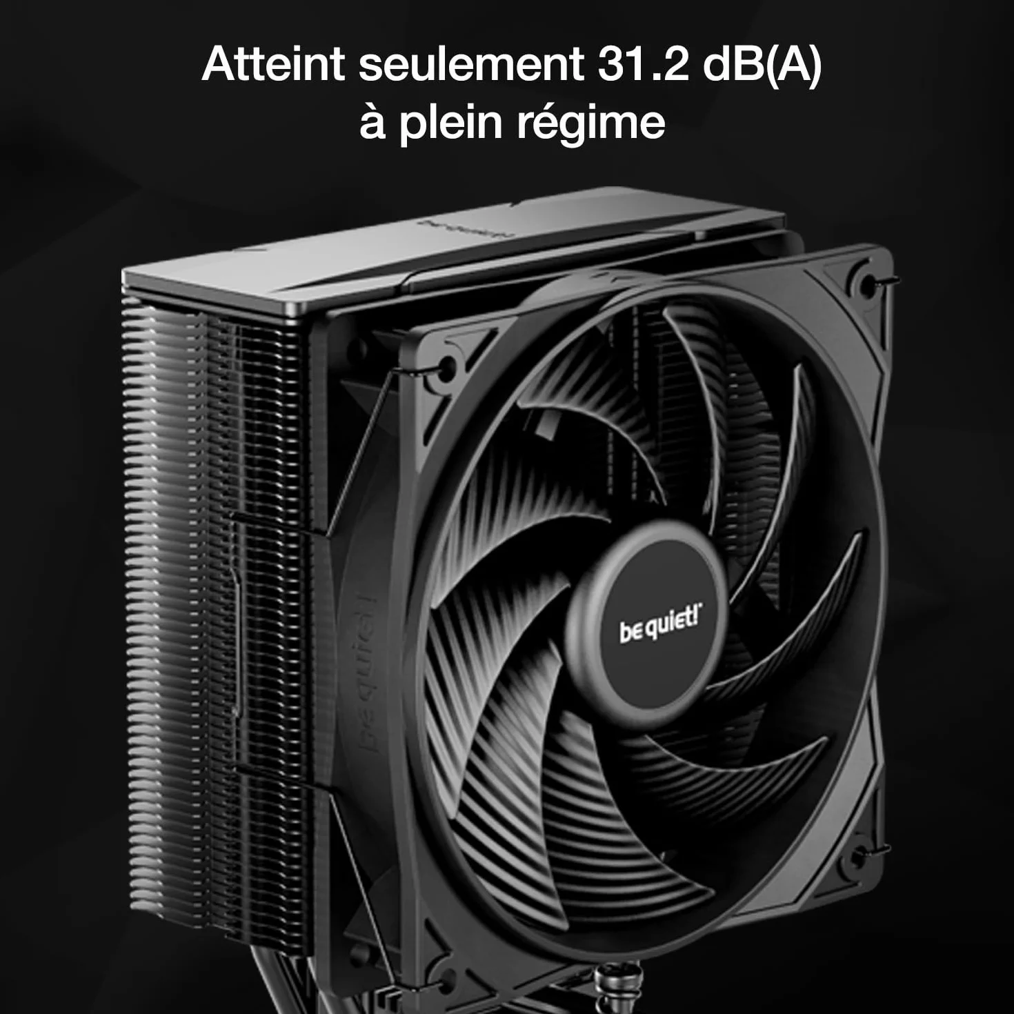 be quiet! Pure Rock 3 Black ventirad radiateur 4 caloducs HDT ventilateur Pure Wings 3 120 mm PWM