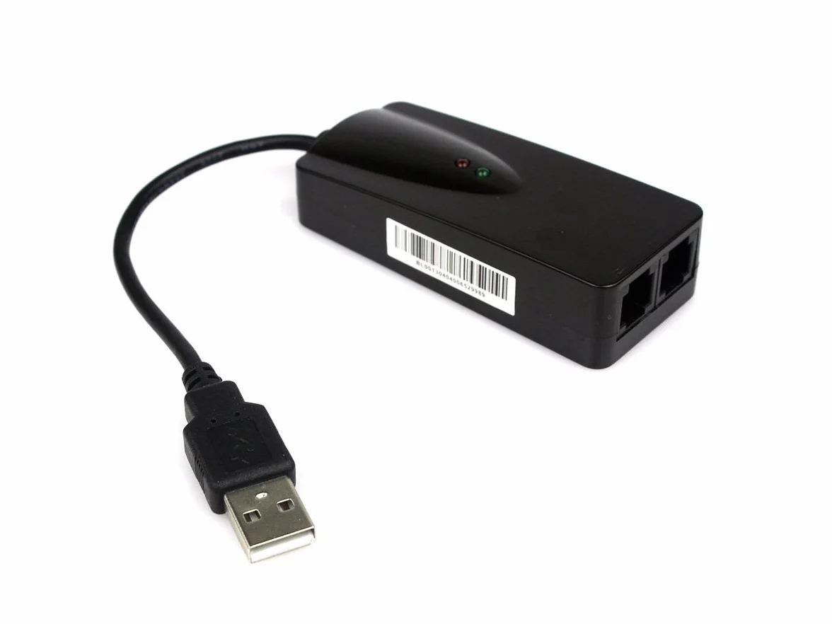KALEA-INFORMATIQUE Adaptateur Fax Modem 56K USB avec Deux Prises RJ11 Chipset CONEXANT
