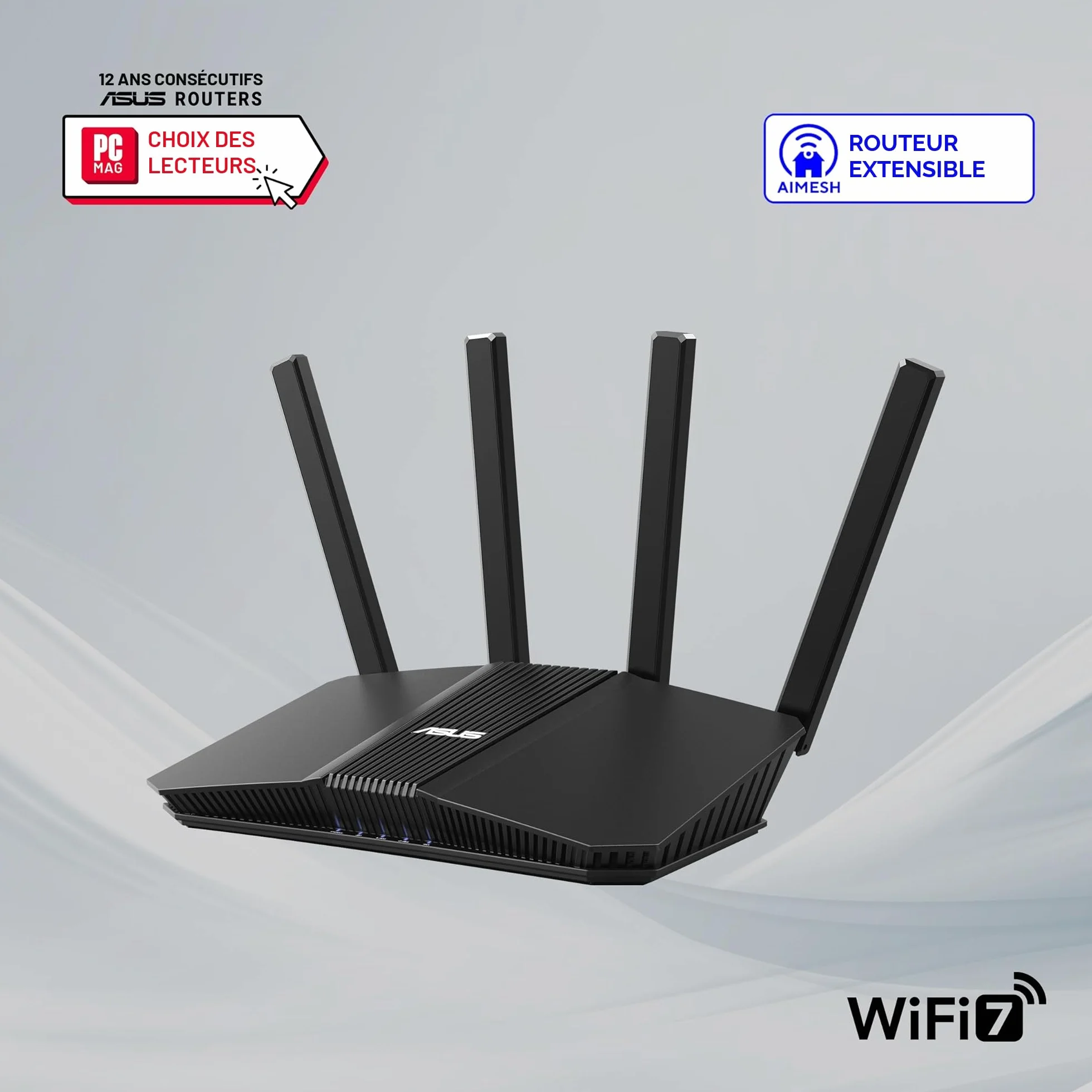 ASUS RT-BE58U V2 Routeur Wi-Fi 7 Double Bande 4K-QAM MLO Port WAN/LAN 2.5G Quatre Ports 1G Sécurité Réseau Niveau Commercial Contrôle Parental IoT VPN