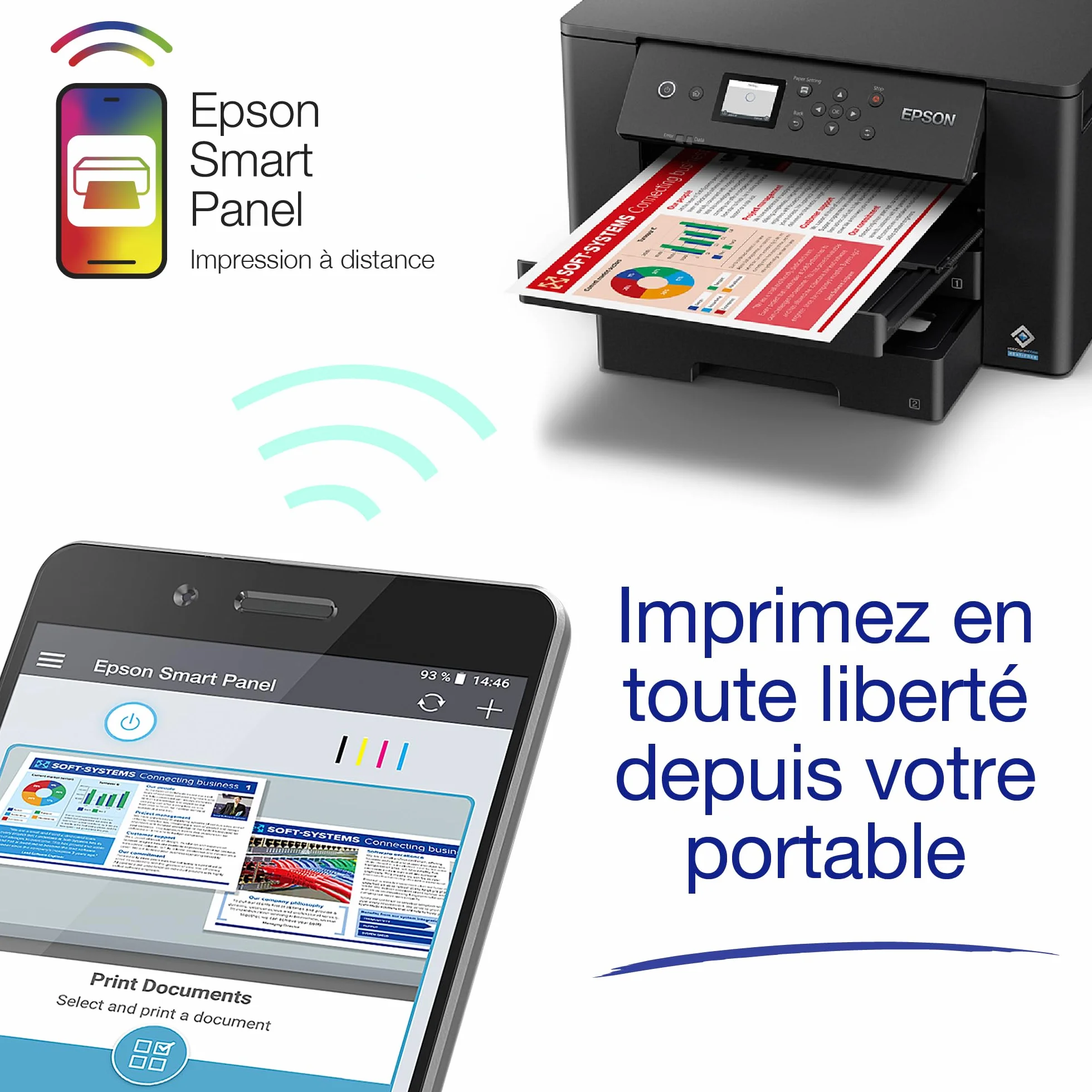Epson WorkForce WF-7310DTW Imprimante recto verso A3+ Jet d'encre couleur Wifi Direct Ethernet