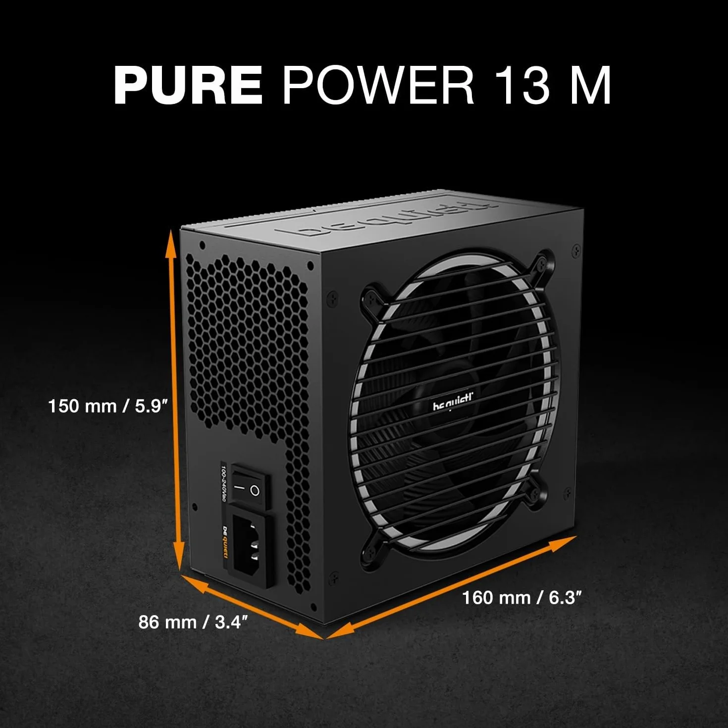 be quiet! Pure Power 13 M 850W Bloc d'Alimentation 80 Plus Gold ATX 3.1 PCIe 5.1 Ventilateur Semi-Passif 120 mm
