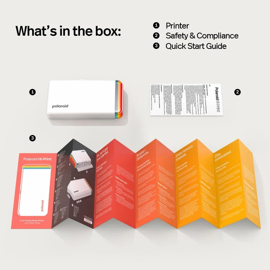 Polaroid Hi-Print 2nd Generation Imprimante Portable 2x3 Bluetooth Sublimation Blanc