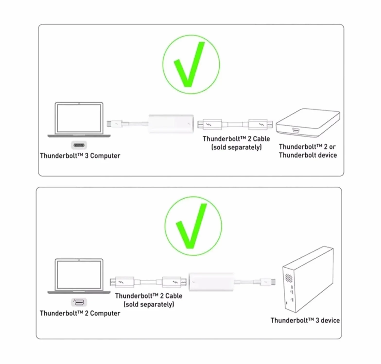 Adaptateur Thunderbolt 2 vers FireWire 800 Compatible Mac 1394B