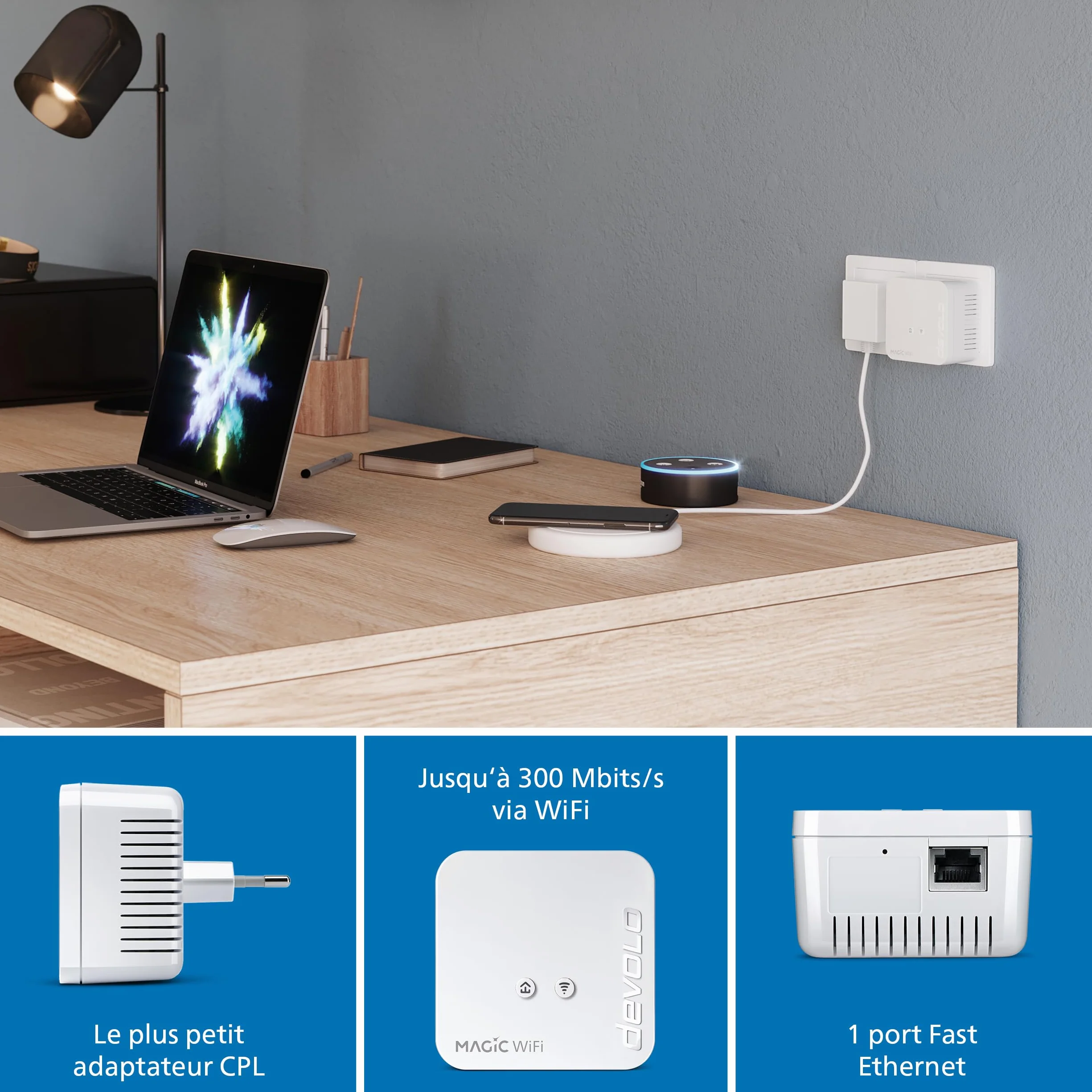 Devolo Magic 1 Wifi Mini Adaptateur CPL compact 1200 Mbps Blanc