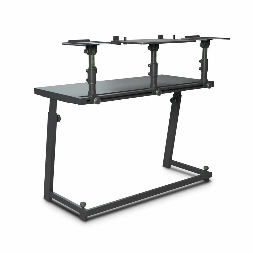 Gravity FDJT 01 - Table pour DJ universelle avec support pour enceintes et ordinateur portable