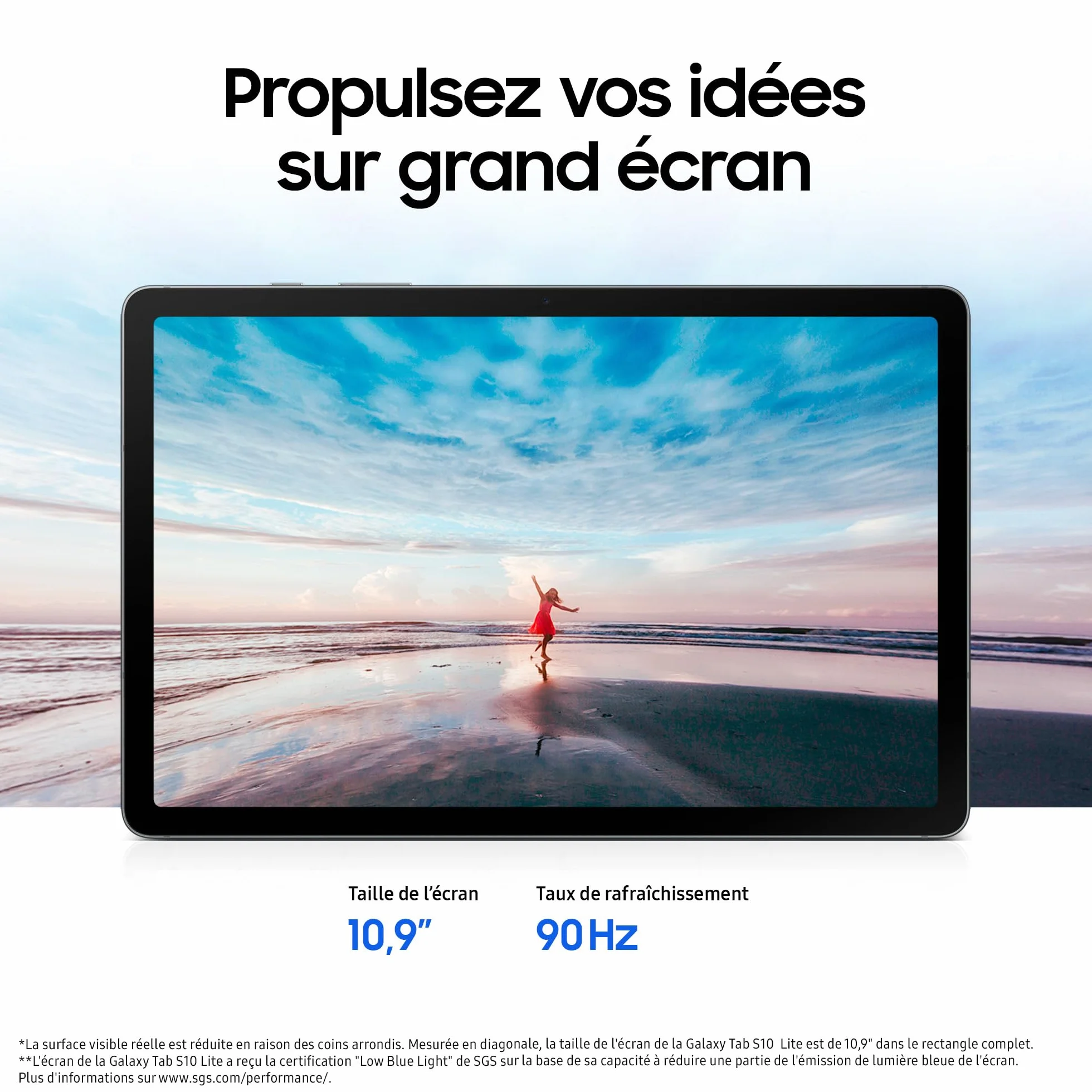 Samsung Galaxy Tab S10 Lite 10.9" Wi-Fi 256Go Tablette Android S Pen Gris