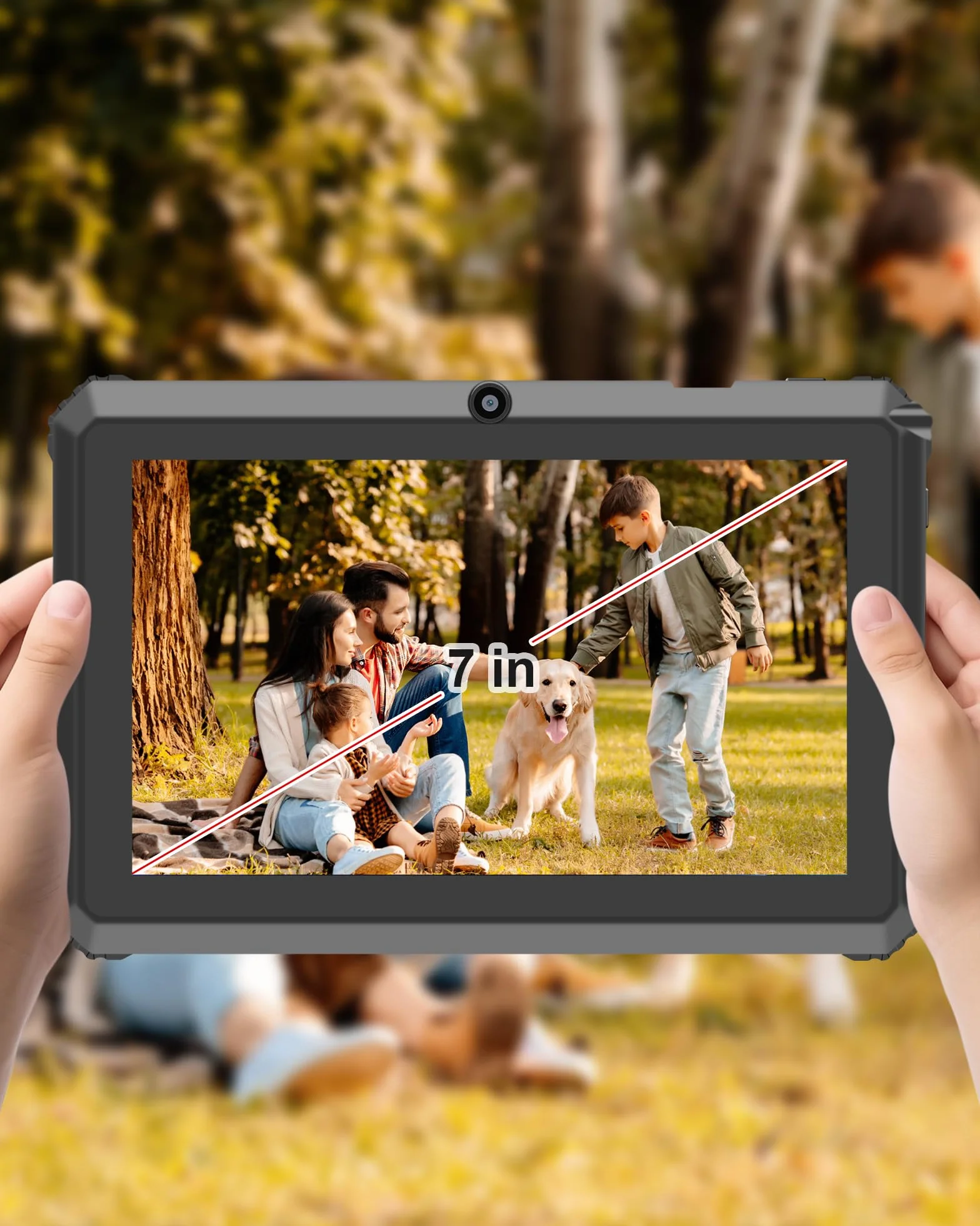Tablette Android 7 Pouces 256 Go Rouge avec Support
