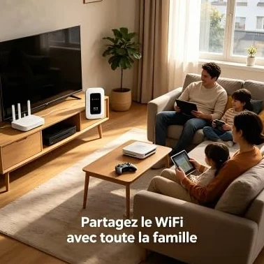 Modem WiFi Portable 5G/4G sans Abonnement, Routeur Mobile Déverrouillé Multi-Opérateurs Haut Débit