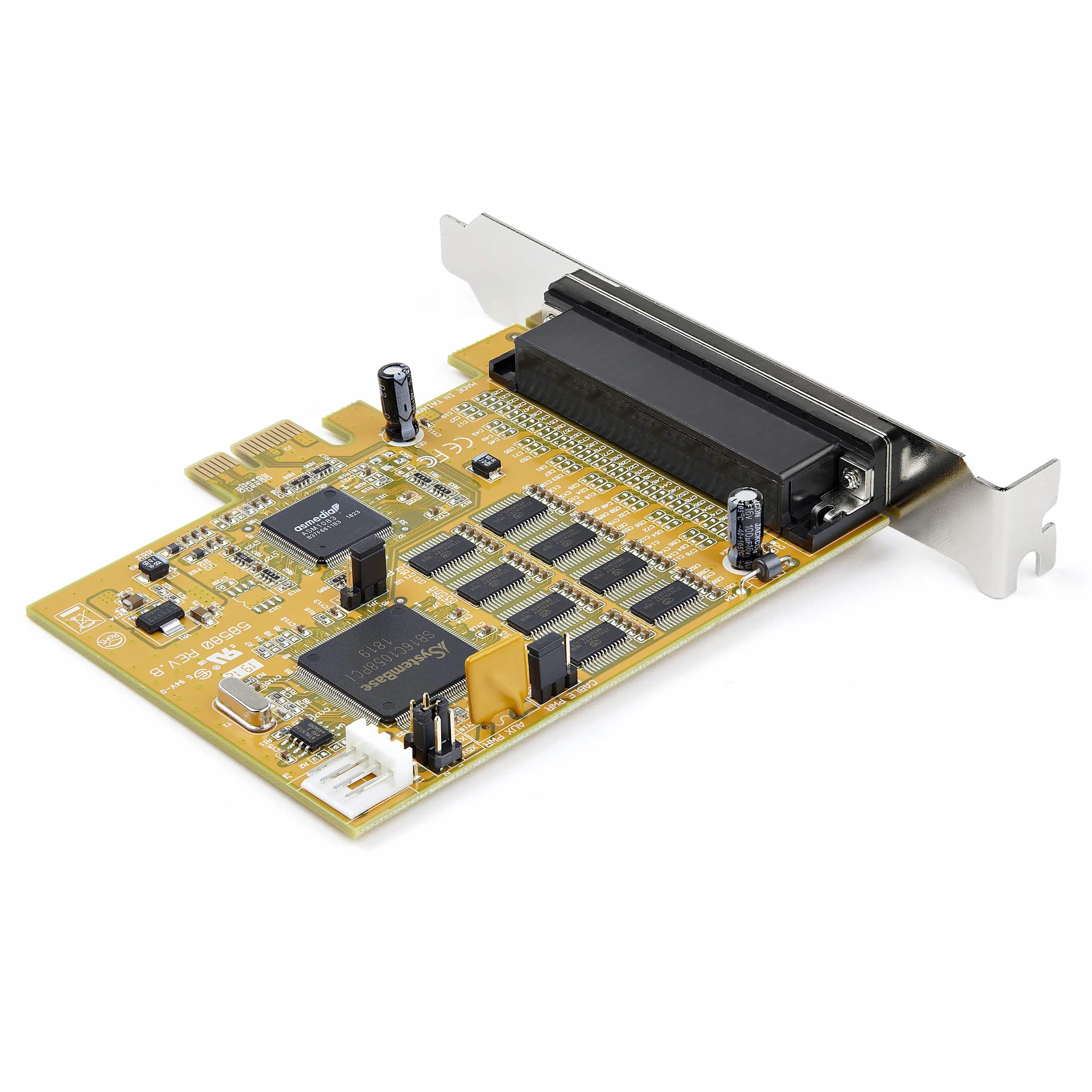 StarTech.com Carte PCI Express à 8 Ports Série RS232 - Adaptateur PCIe Série avec UART 16C1050 - Carte Contrôleur Multiport Série DB9 - Protection de Surcharge 15kV - Win & Linux