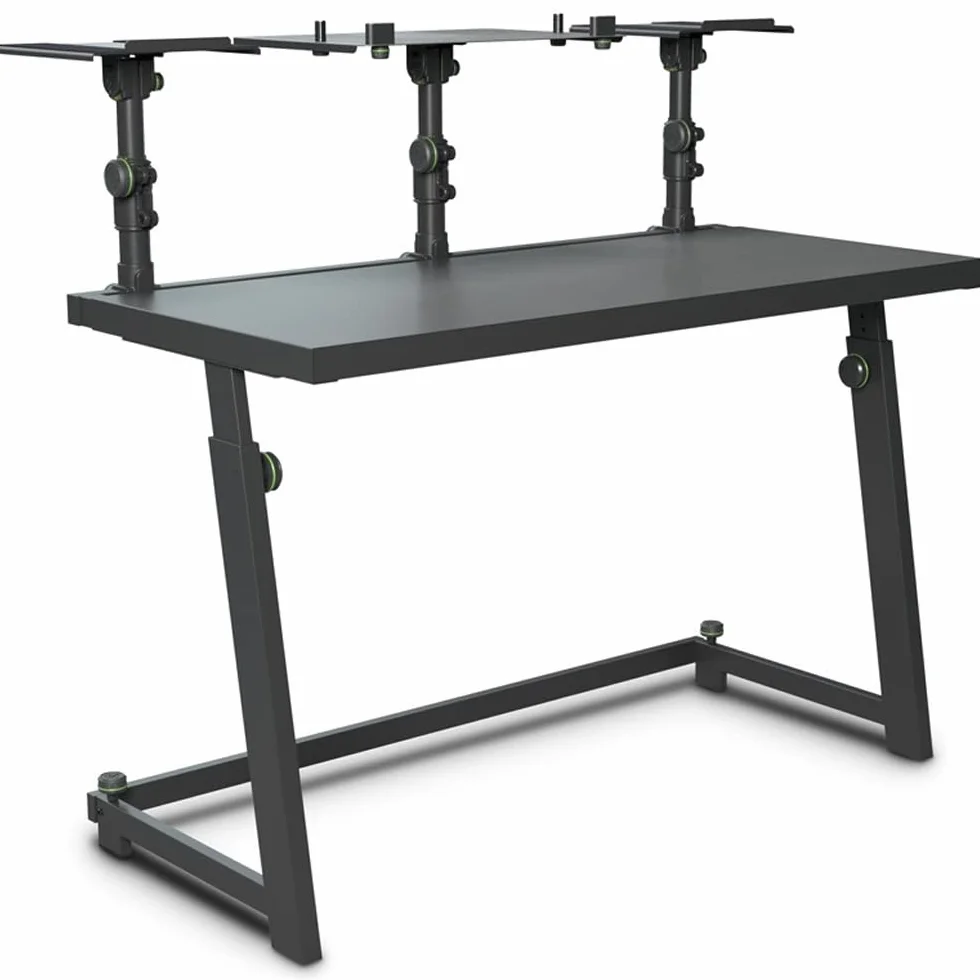 Gravity FDJT 01 - Table pour DJ universelle avec support pour enceintes et ordinateur portable