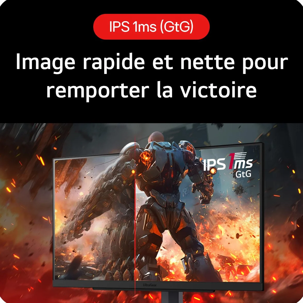 LG Ultragear 27GS75Q-B Ecran PC Gaming 27" IPS QHD 2560x1440 1ms 180Hz 200Hz O/C AMD FreeSync NVIDIA G-Sync