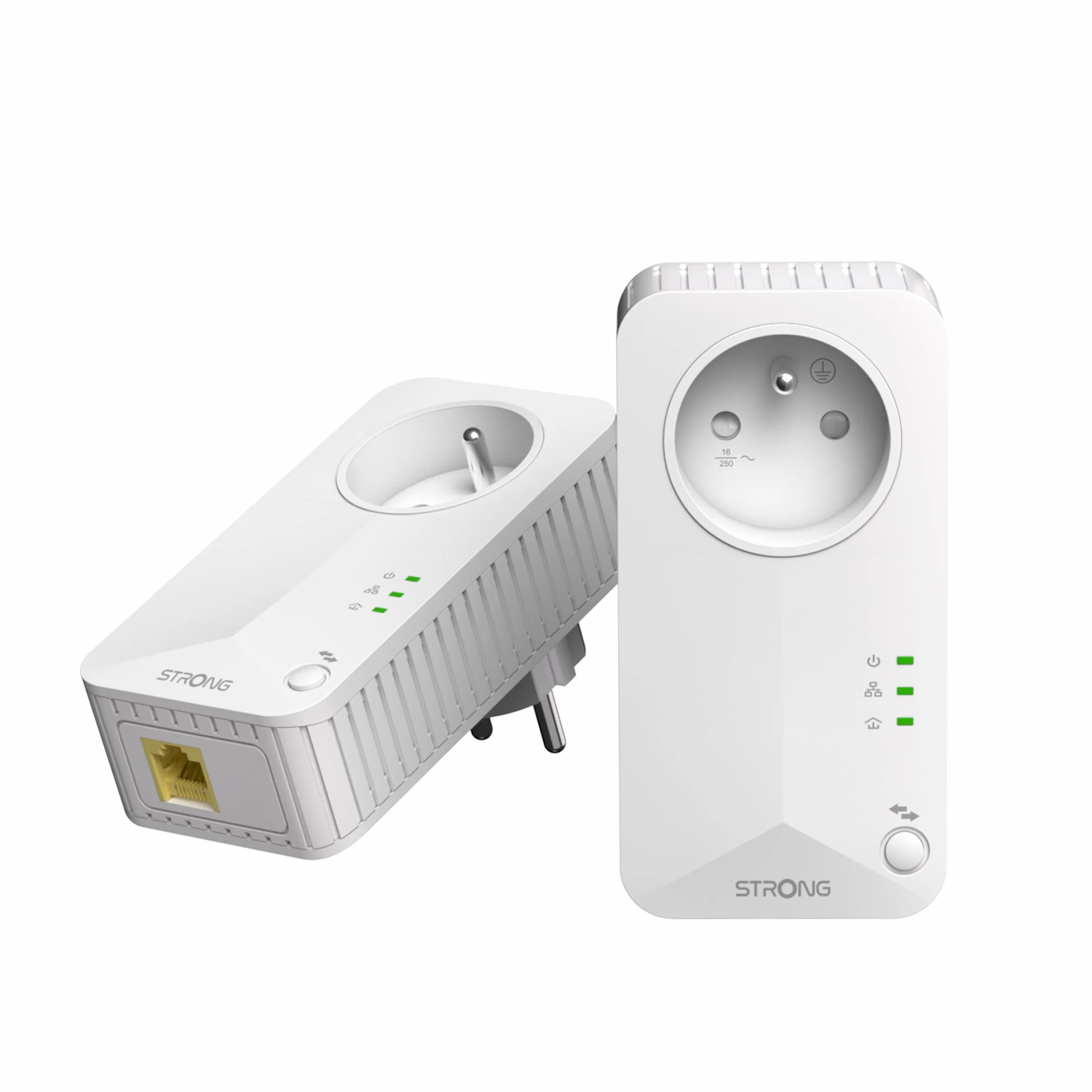 STRONG Powerline 600 Kit Duo Prises CPL 600 Mbps Compatible Toute Box Routeur Port Ethernet Prise Filtrée