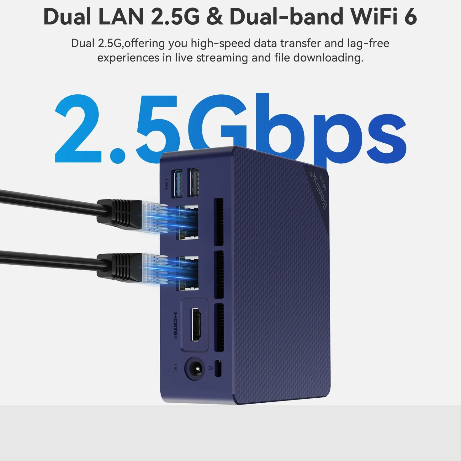 Beelink Mini S13 Mini PC Intel N150 16G DDR4 RAM 500G M.2 SSD Dual LAN 2.5G WiFi 6 BT5.2 HDMI 4K Dual Display