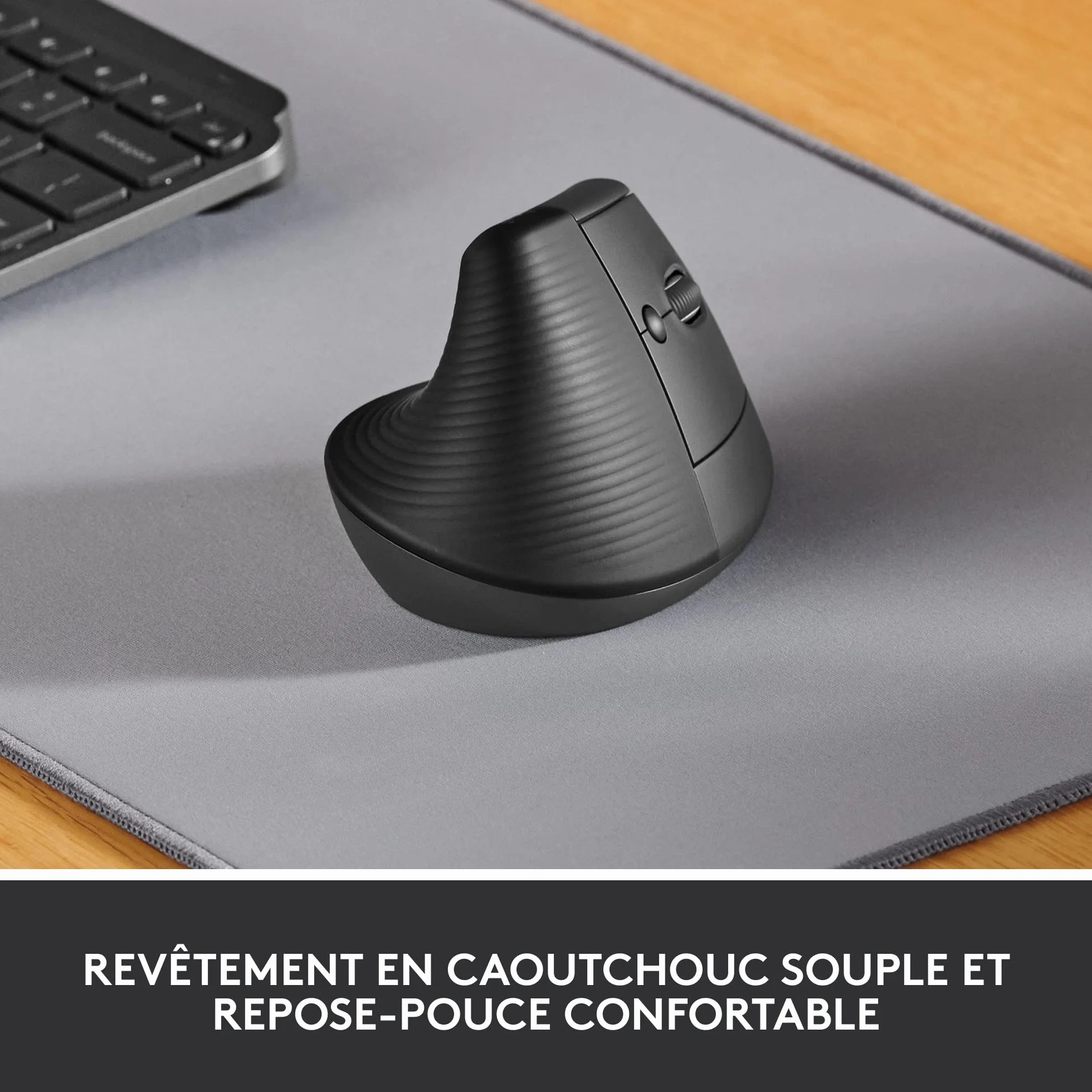 Souris Ergonomique Verticale Logitech Lift sans Fil Bluetooth Logi Bolt Silencieuse 4 Boutons Graphite