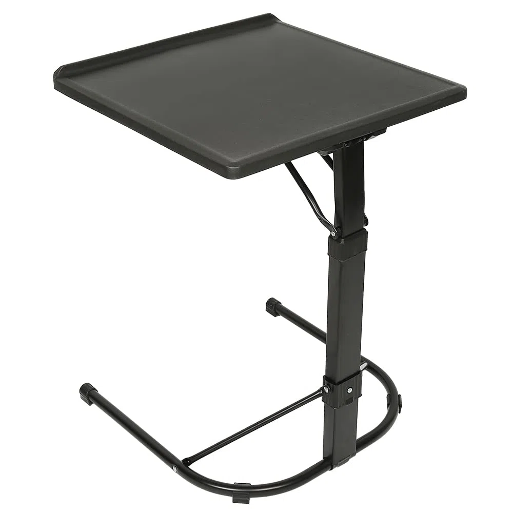 Supfine Table d'appoint pliable pour ordinateur portable - Hauteur réglable - Inclinaison réglable - Noir - 43 x 43 x 58-69 cm