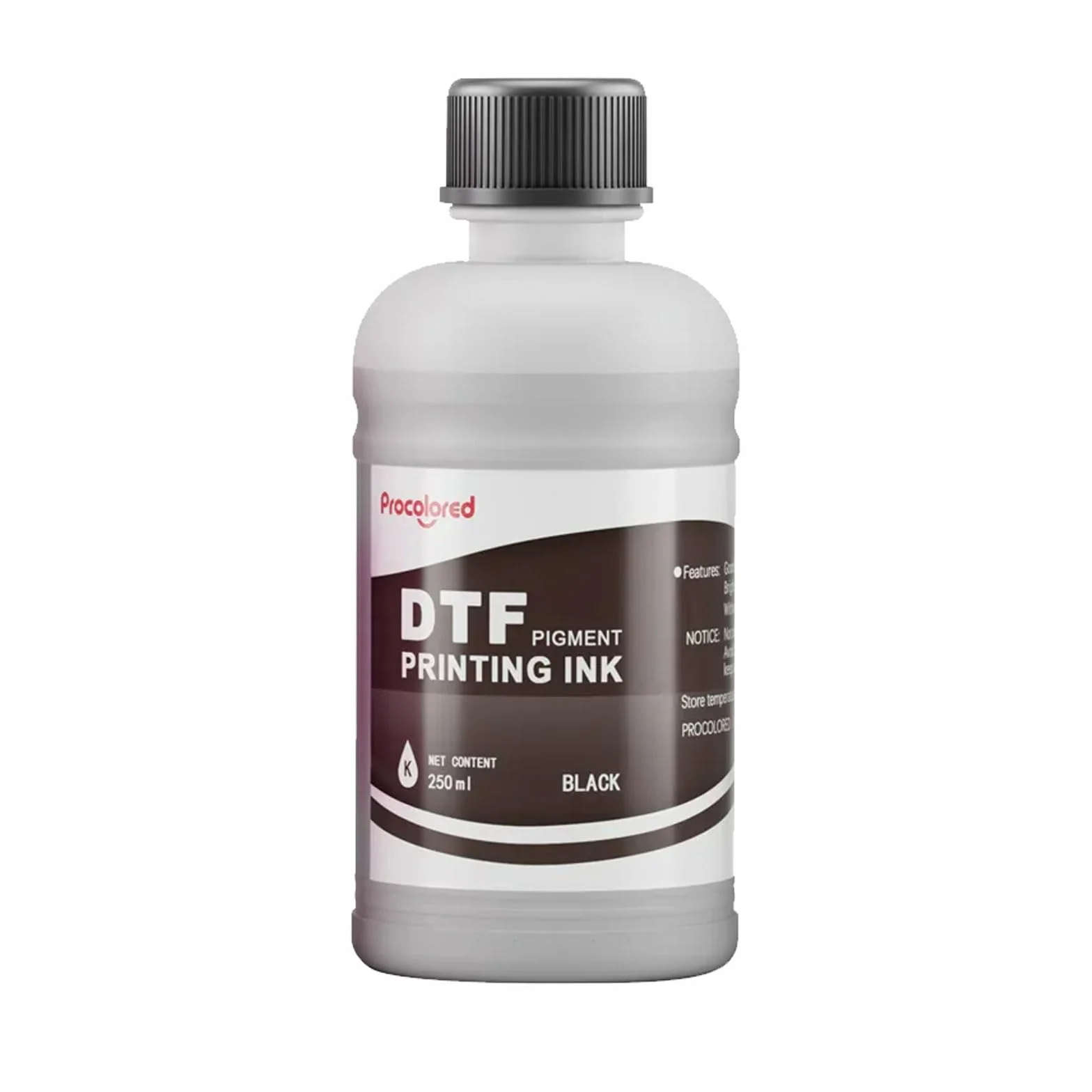Procolored DTF CMYKW Lot de 5 recharges d'encre pour imprimante DTF 250 m